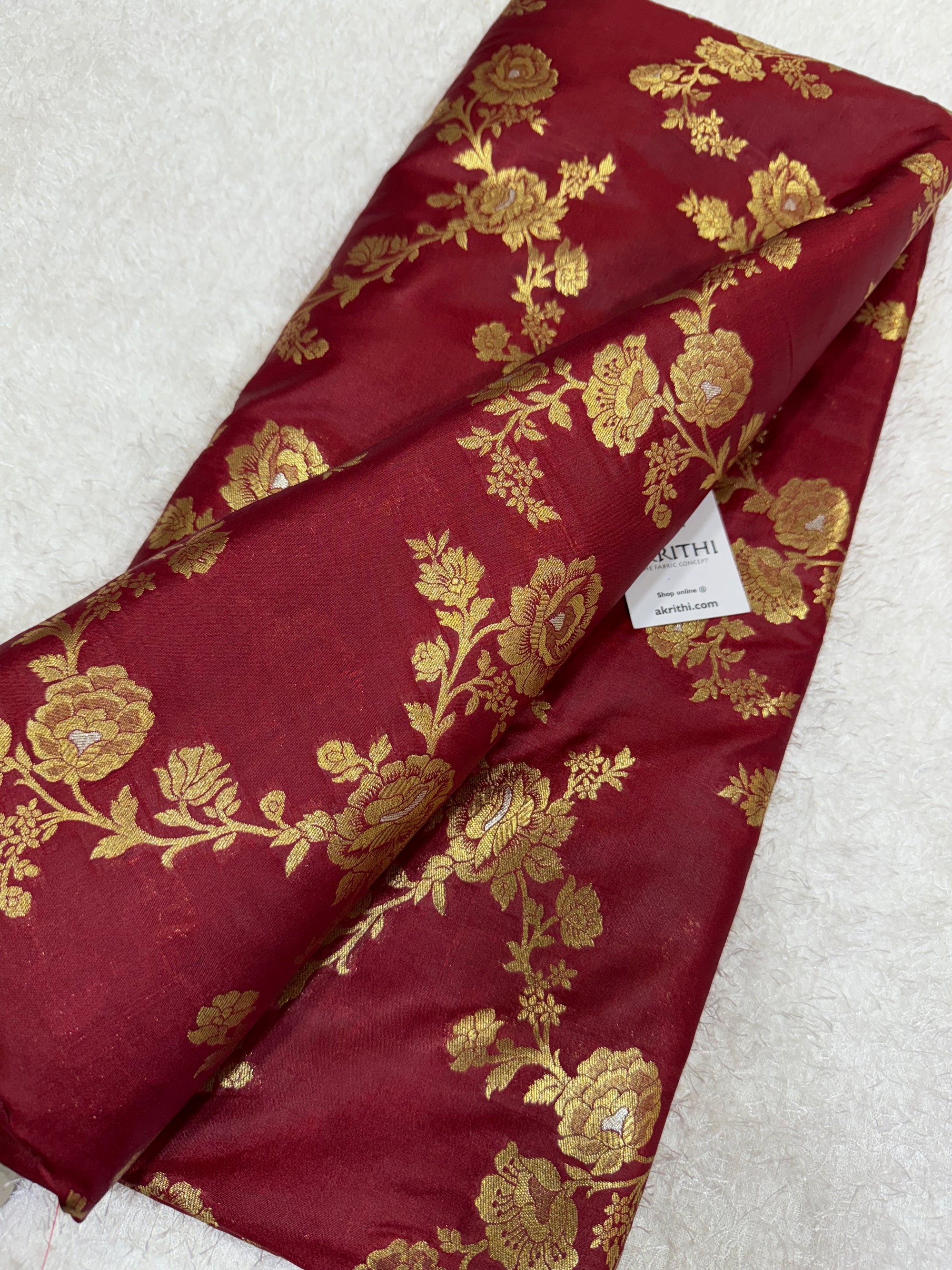 Pure Banarasi brocade fabric