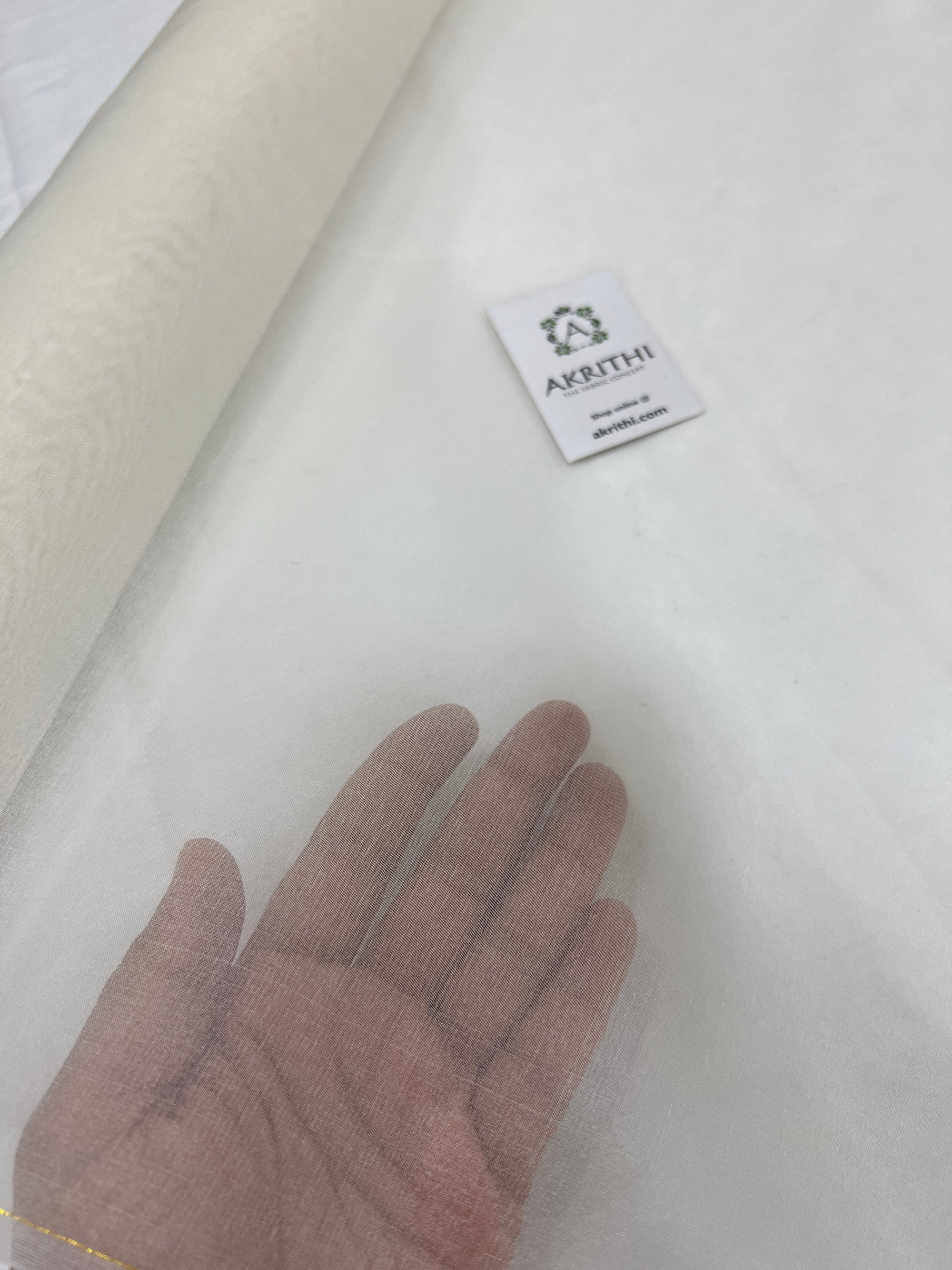 DYEABLE PURE SILK ORGANZA FABRIC 35 GRAMS
