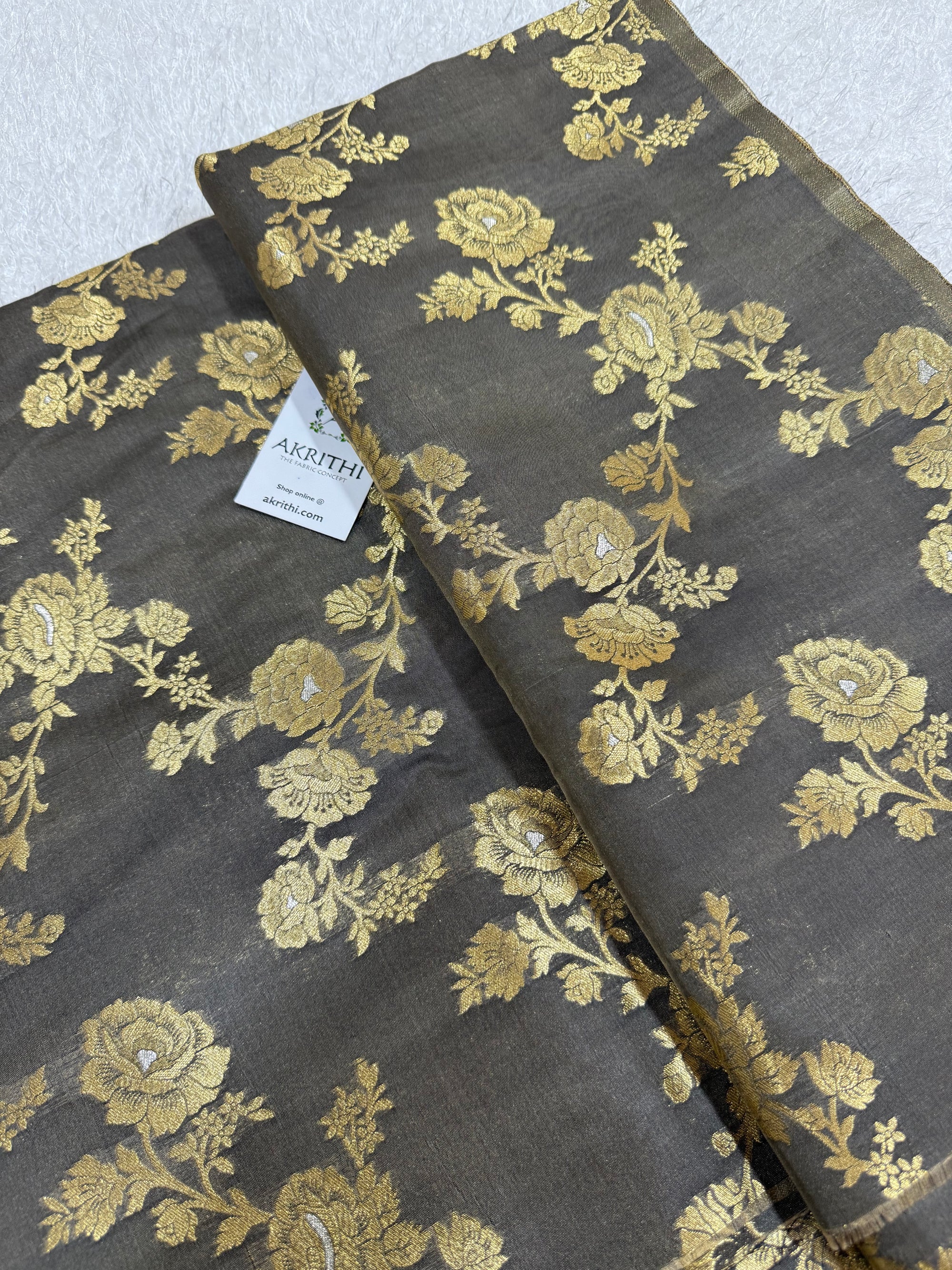 Pure Banarasi brocade fabric