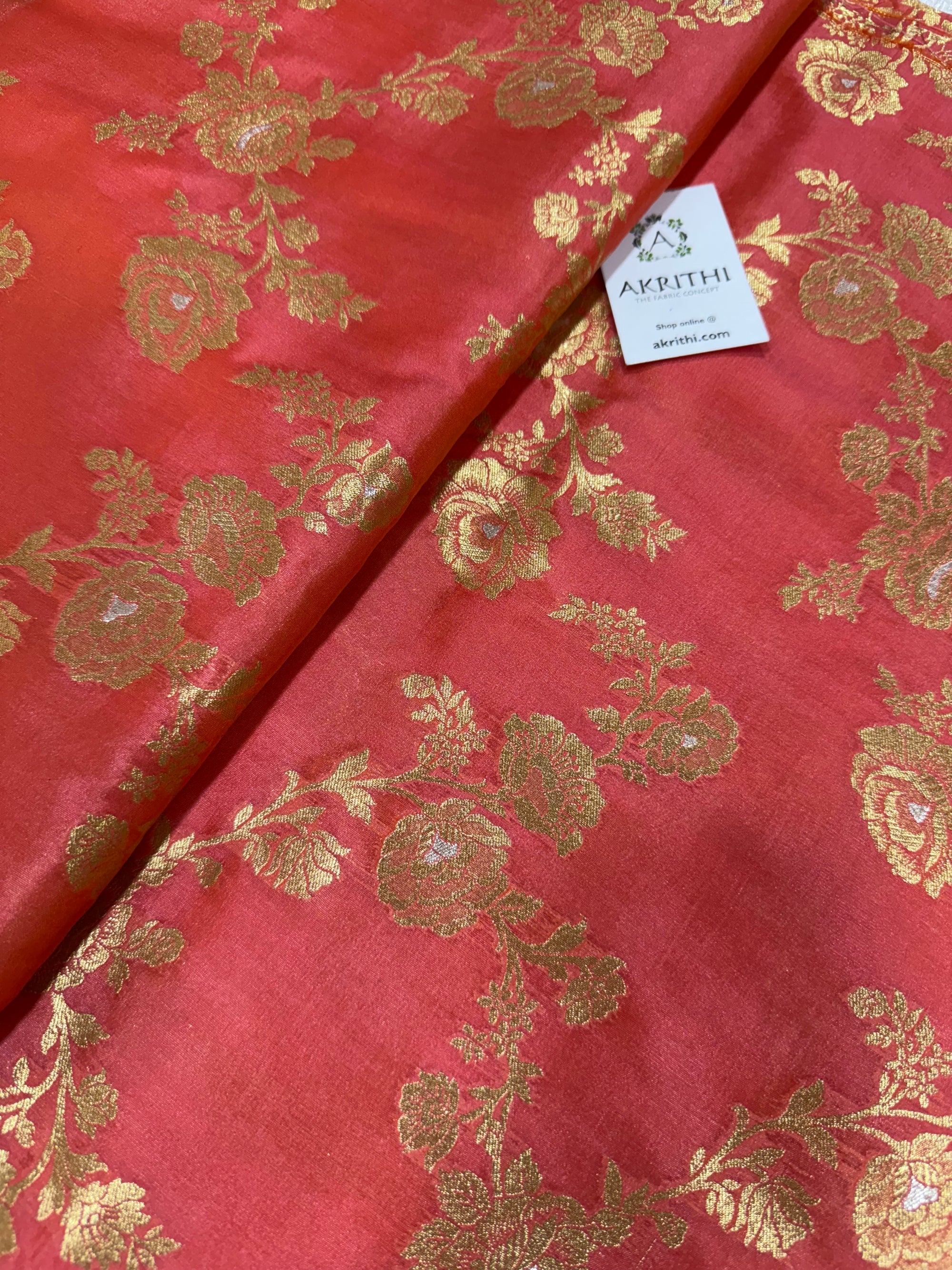 Pure Banarasi brocade fabric