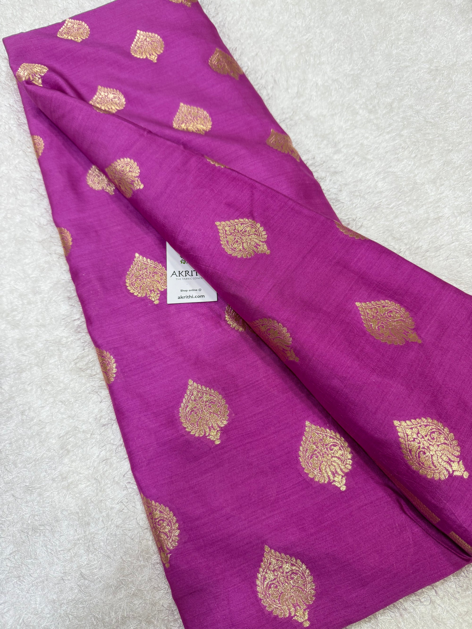 Pure chiniya silk Banarasi fabric