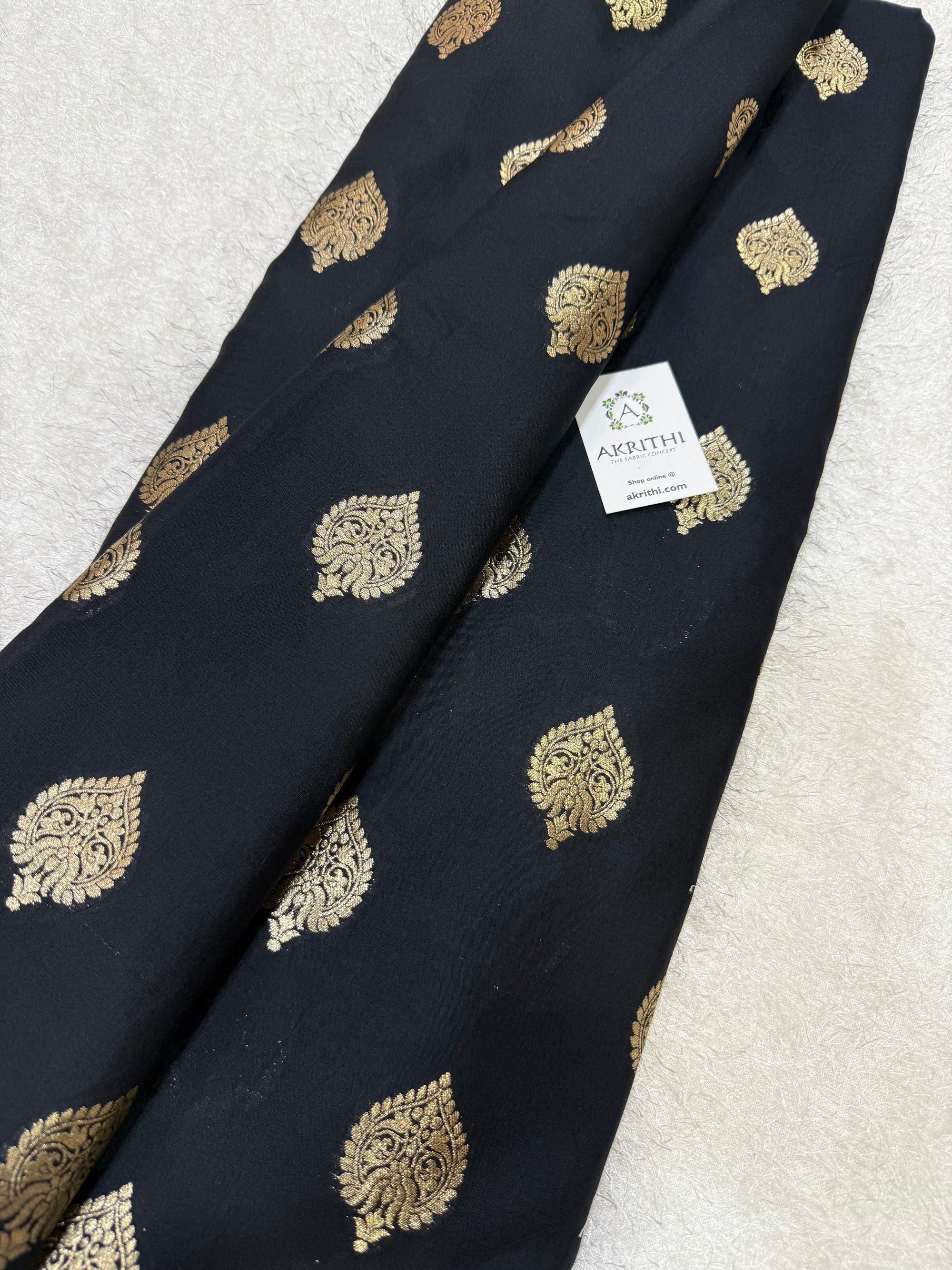 Pure chiniya silk Banarasi fabric