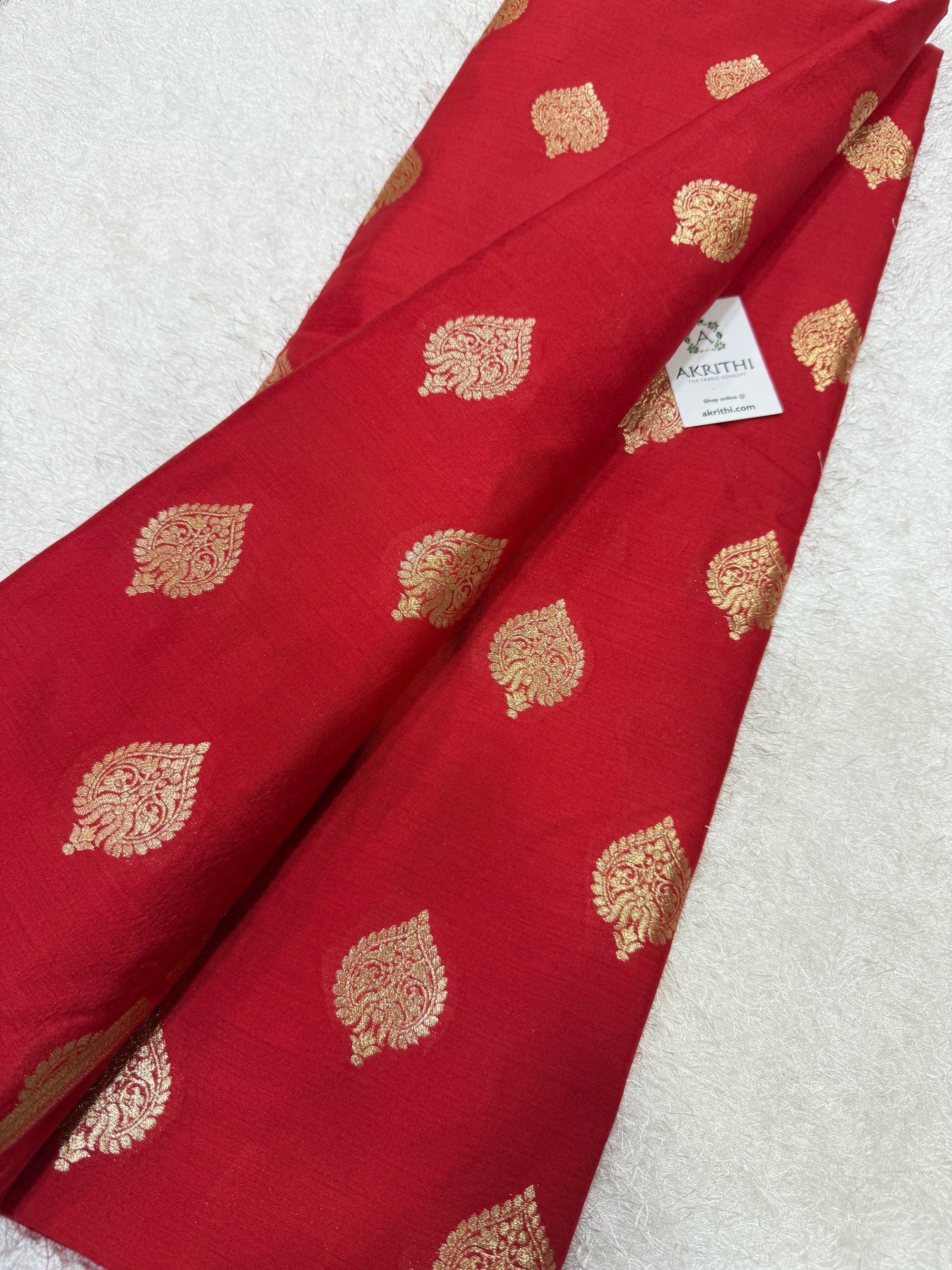Pure chiniya silk Banarasi fabric