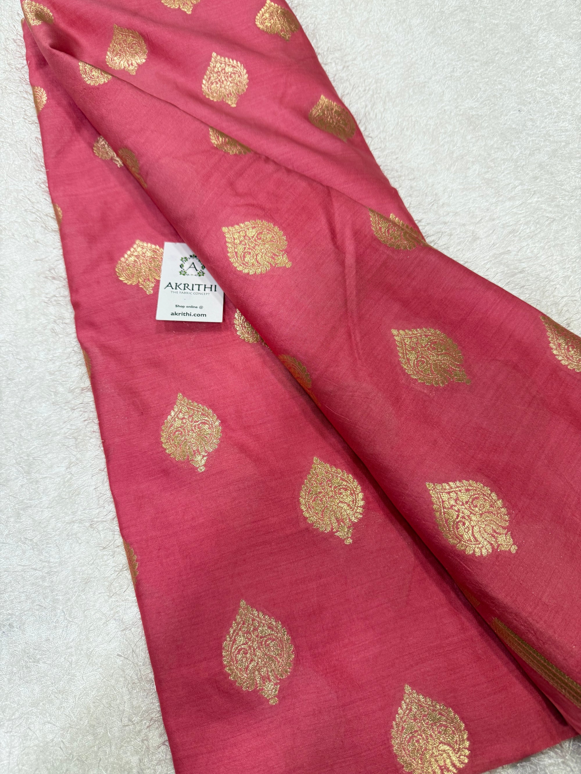 Pure chiniya silk Banarasi fabric
