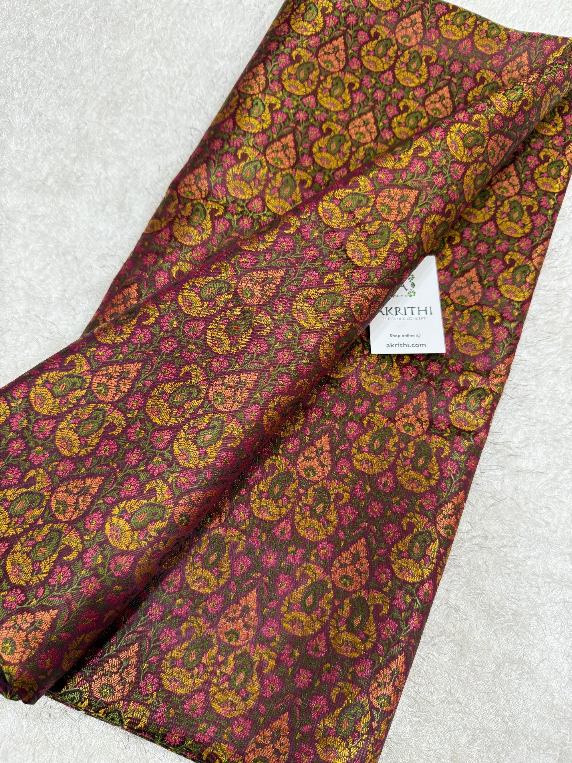 Pure Banarasi brocade fabric
