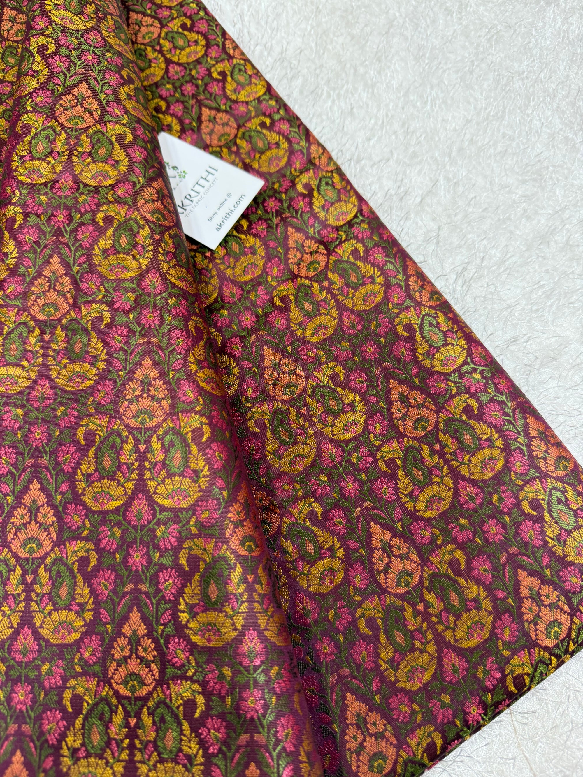 Pure Banarasi brocade fabric