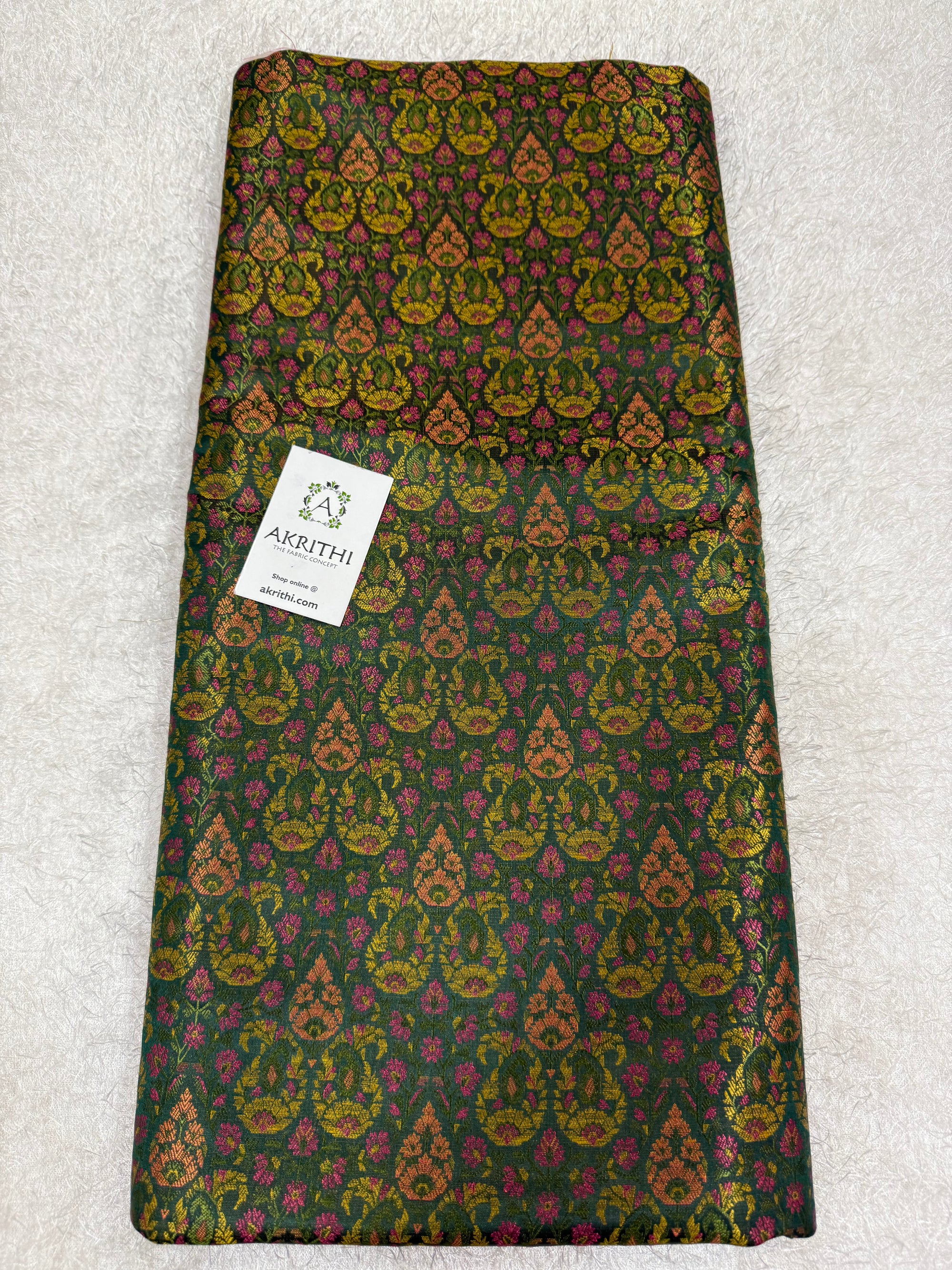 Pure Banarasi resham brocade fabric