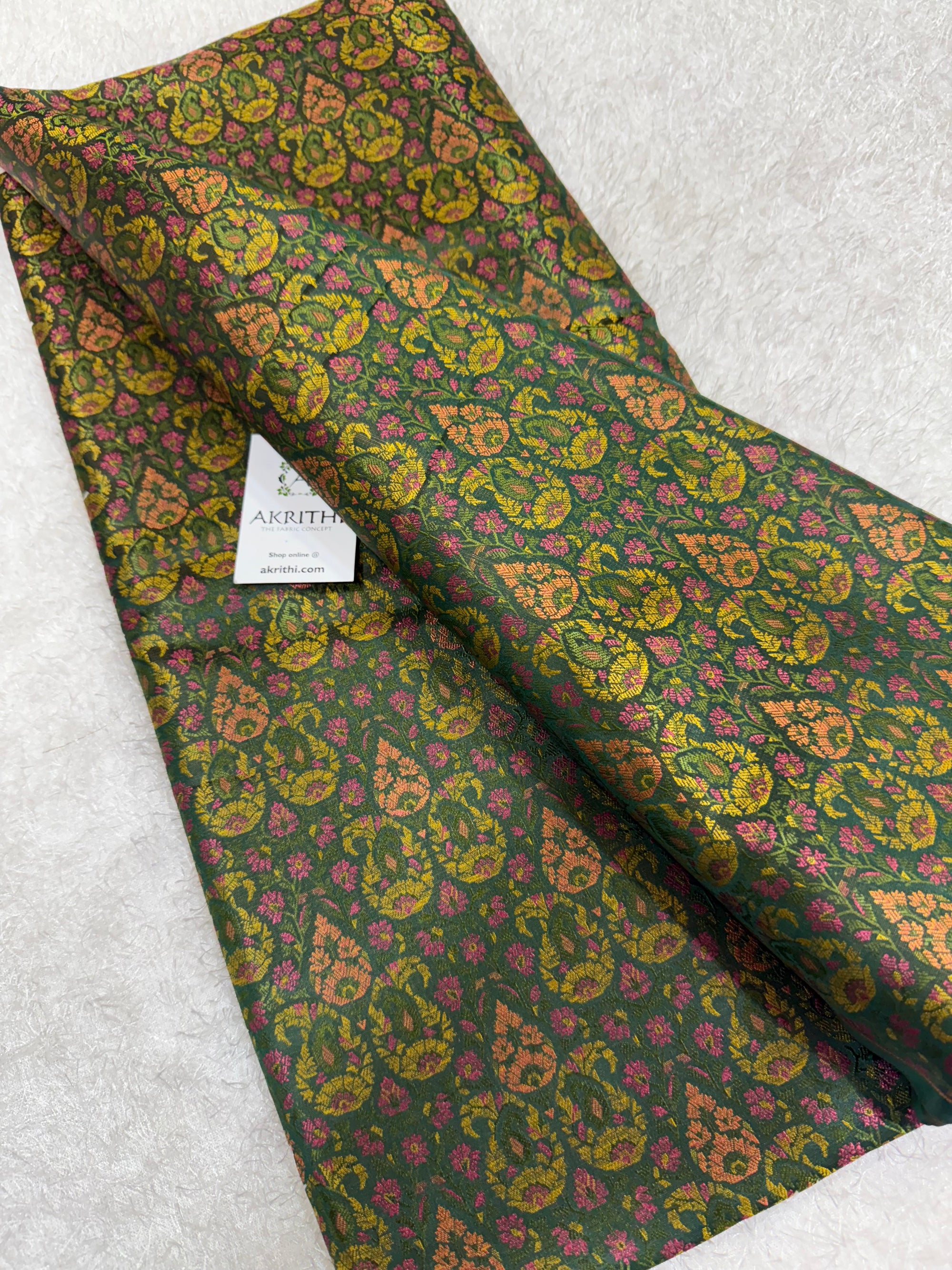 Pure Banarasi brocade fabric