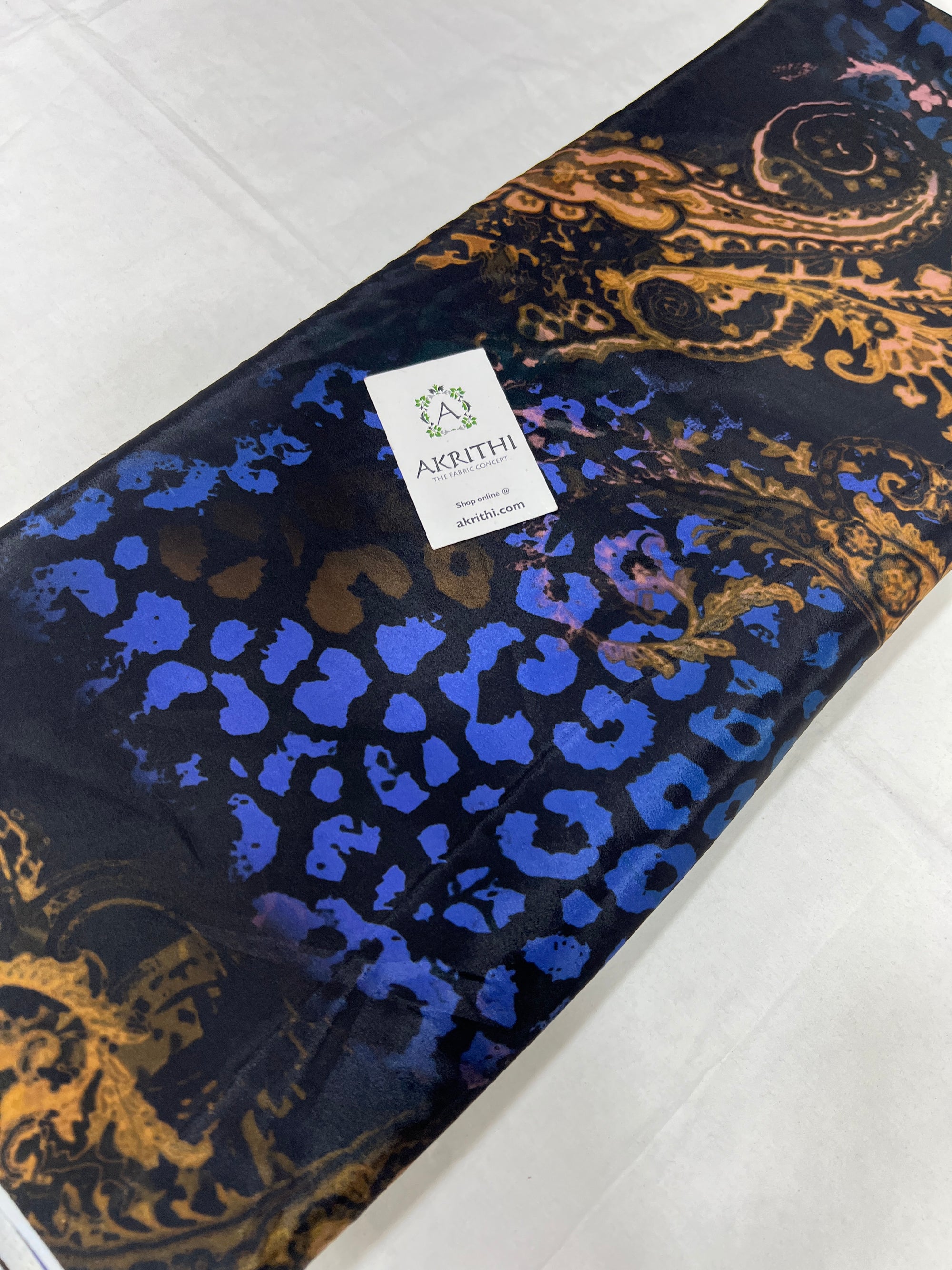 Digital floral printed mysore crepe fabric