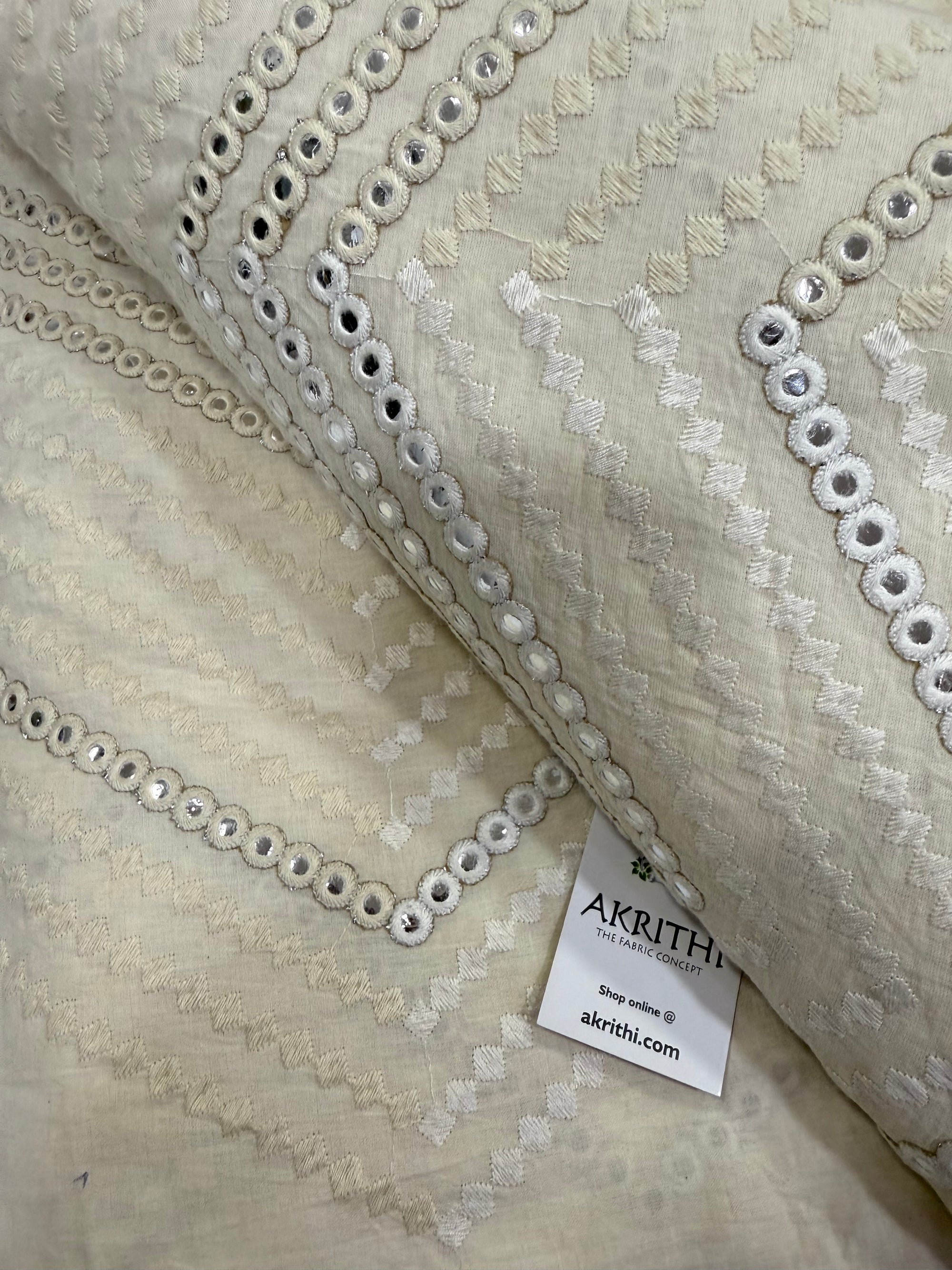 Pure Cotton embroidered fabric