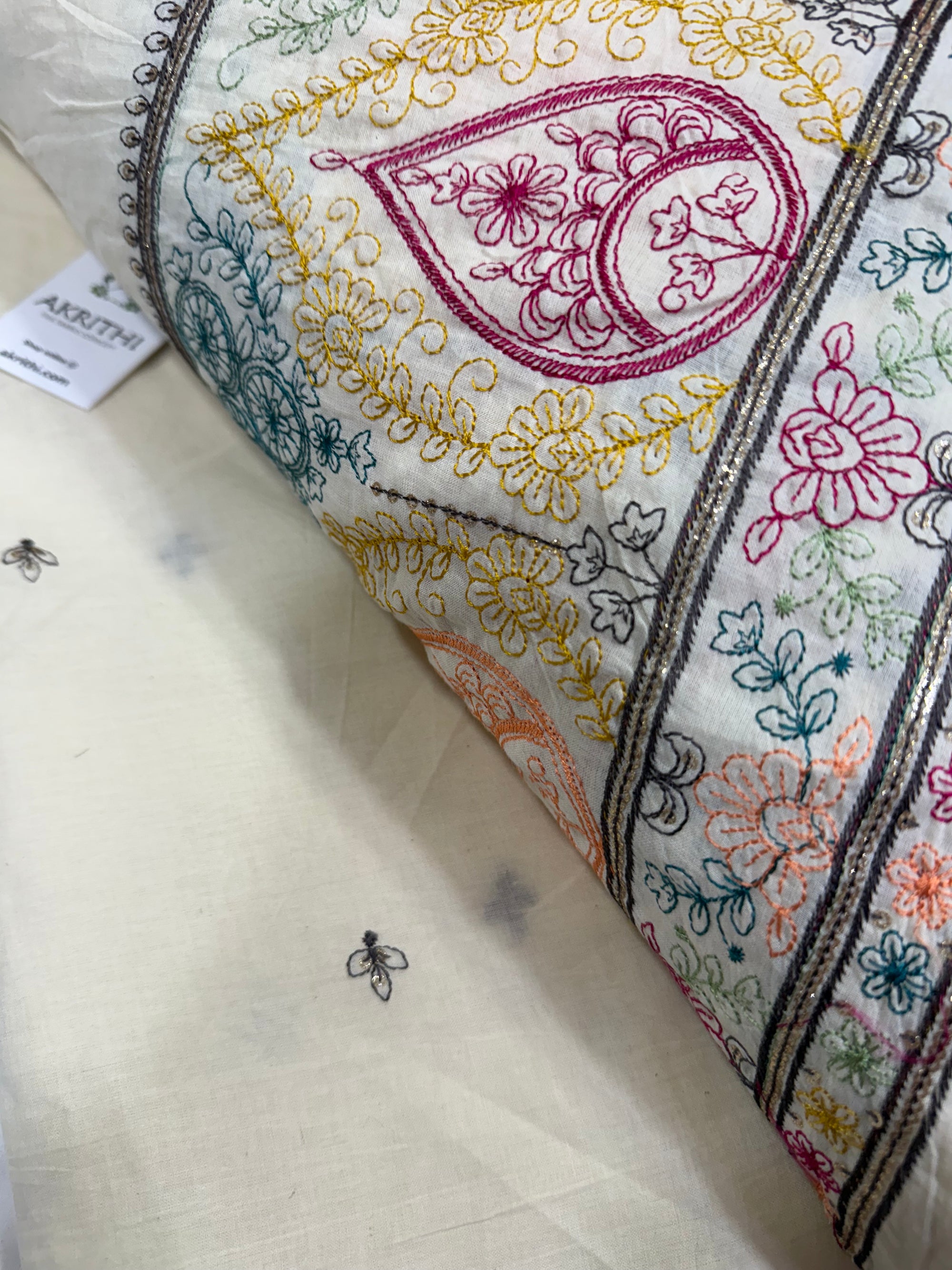 Pure Cotton embroidered fabric