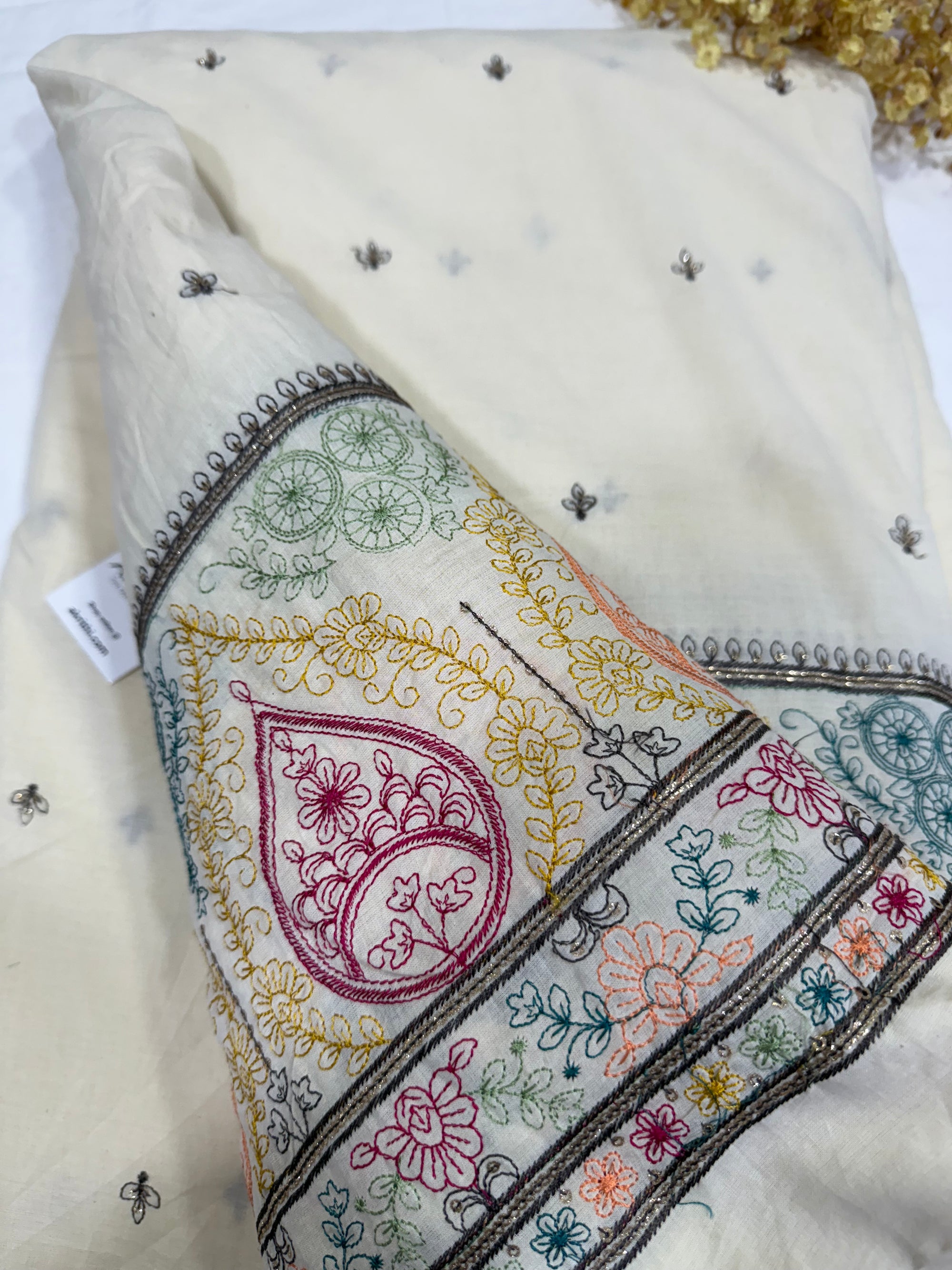 Pure Cotton embroidered fabric