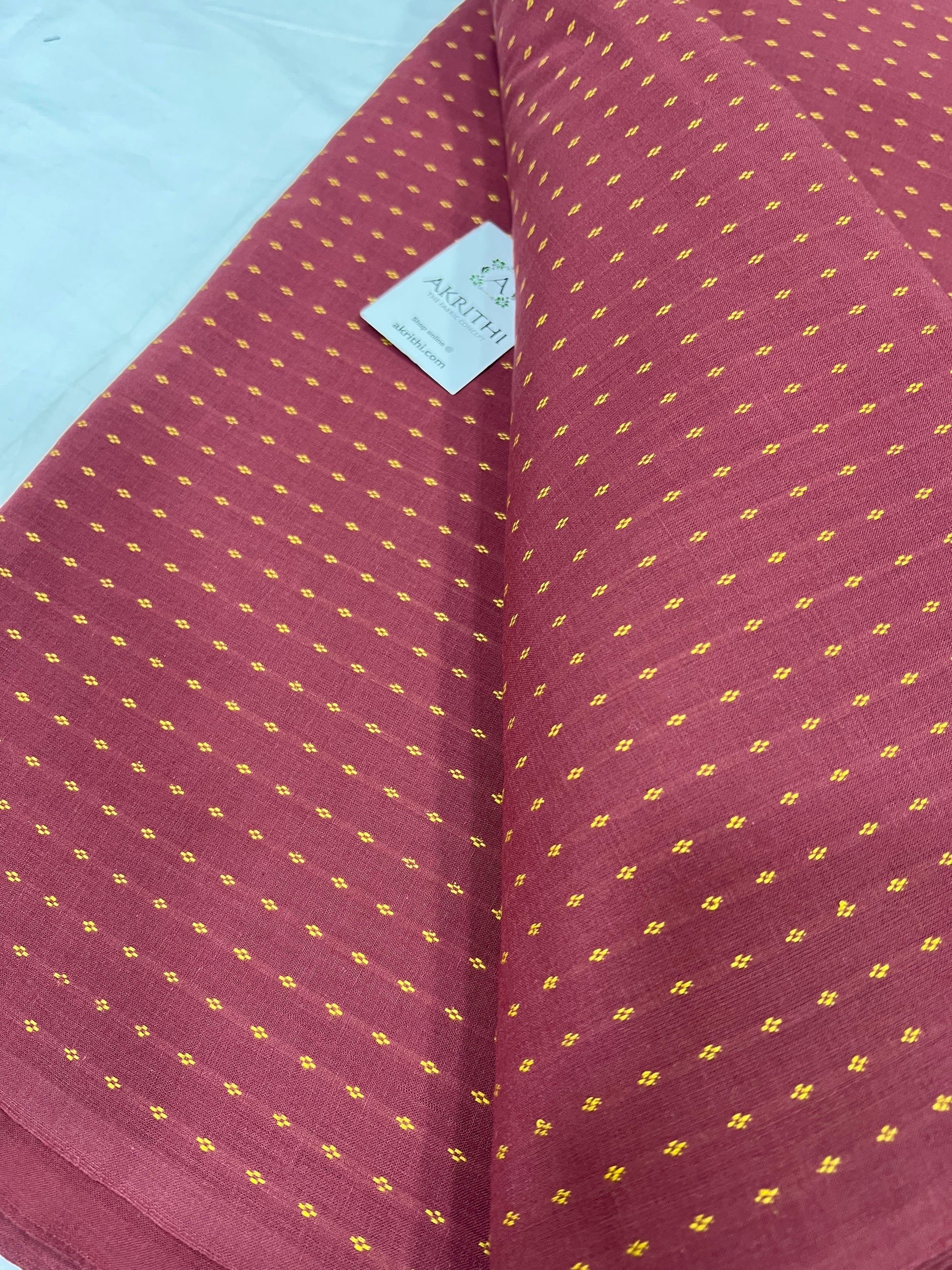 Handloom Woven pure cotton fabric