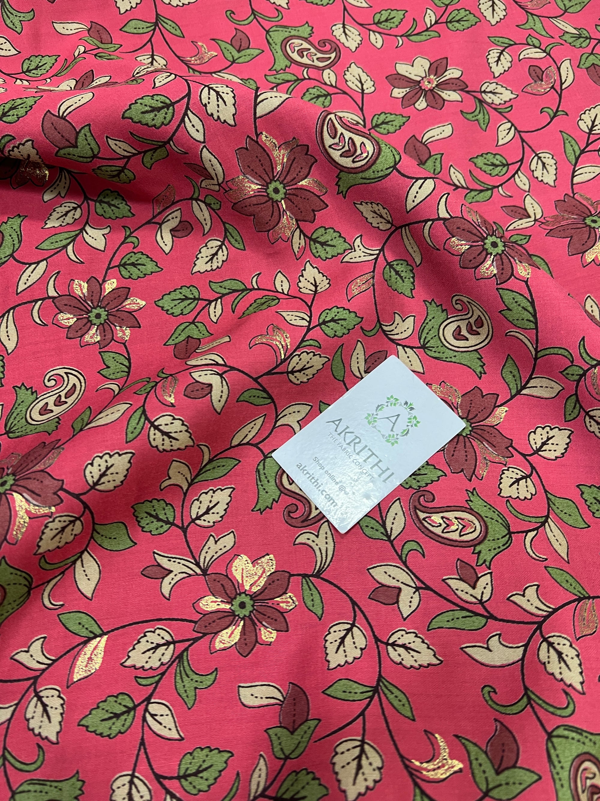 Printed viscose silk fabric