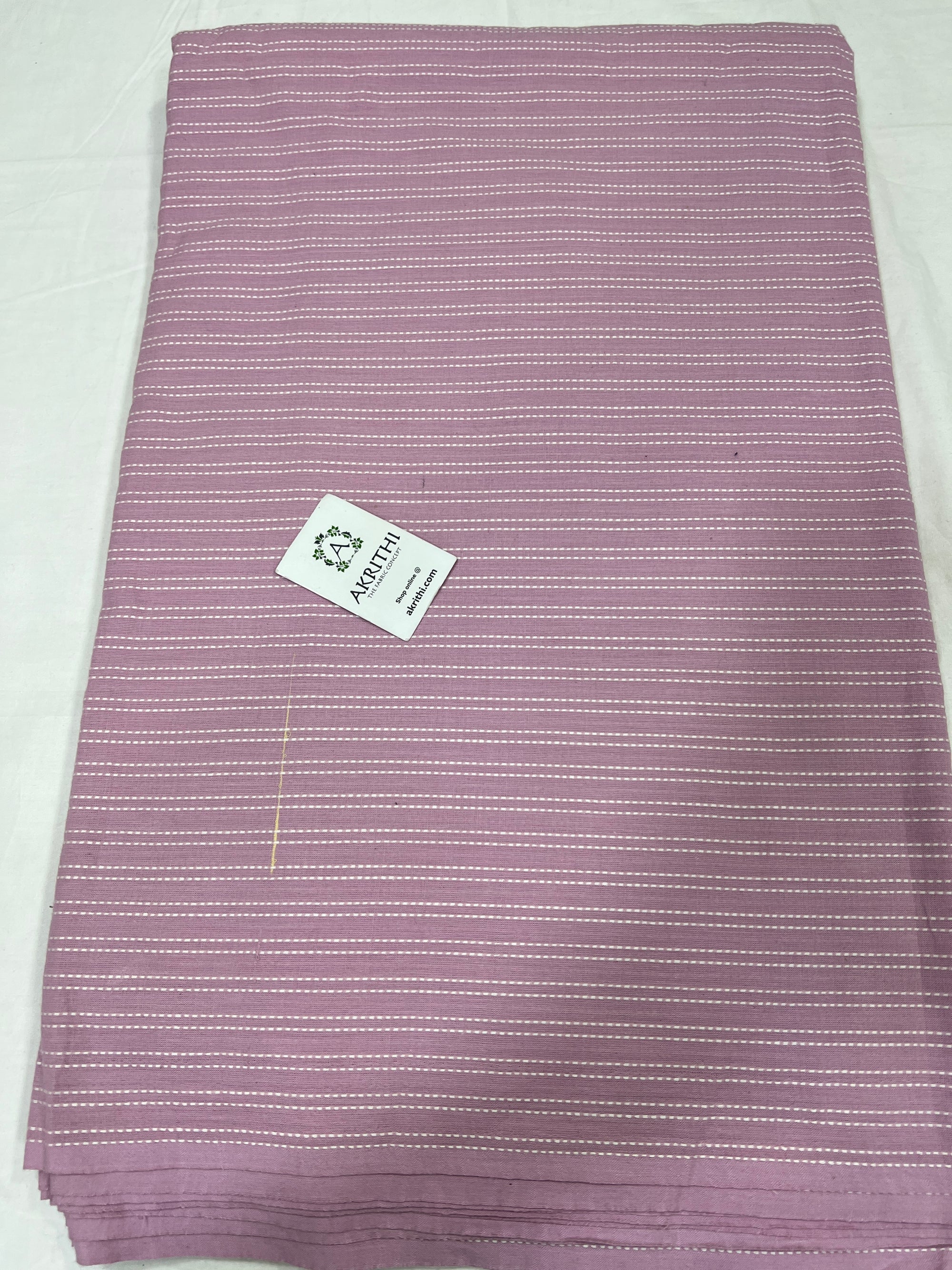 Handloom Woven pure cotton fabric 85 CM CUT