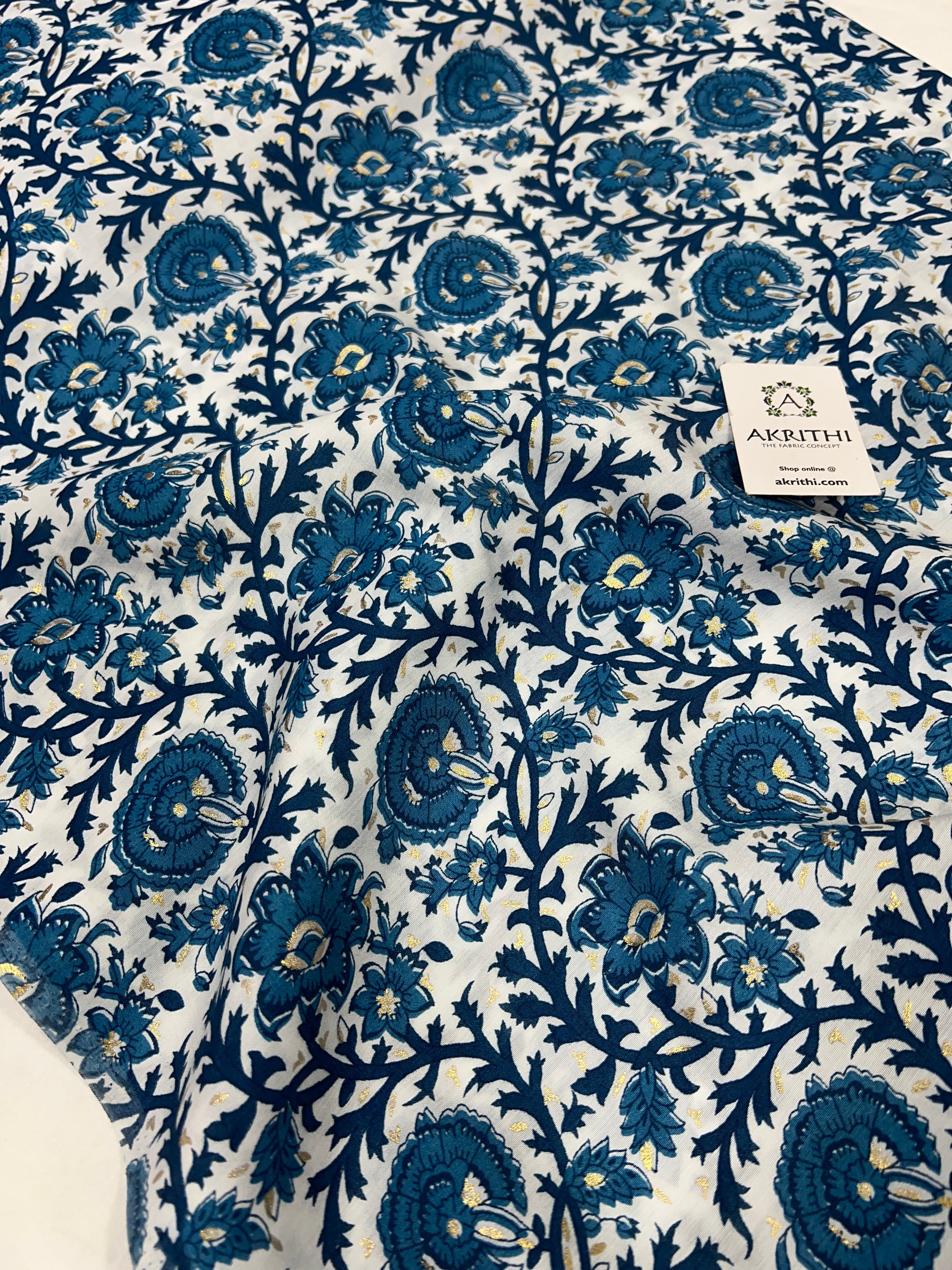 Printed viscose silk fabric