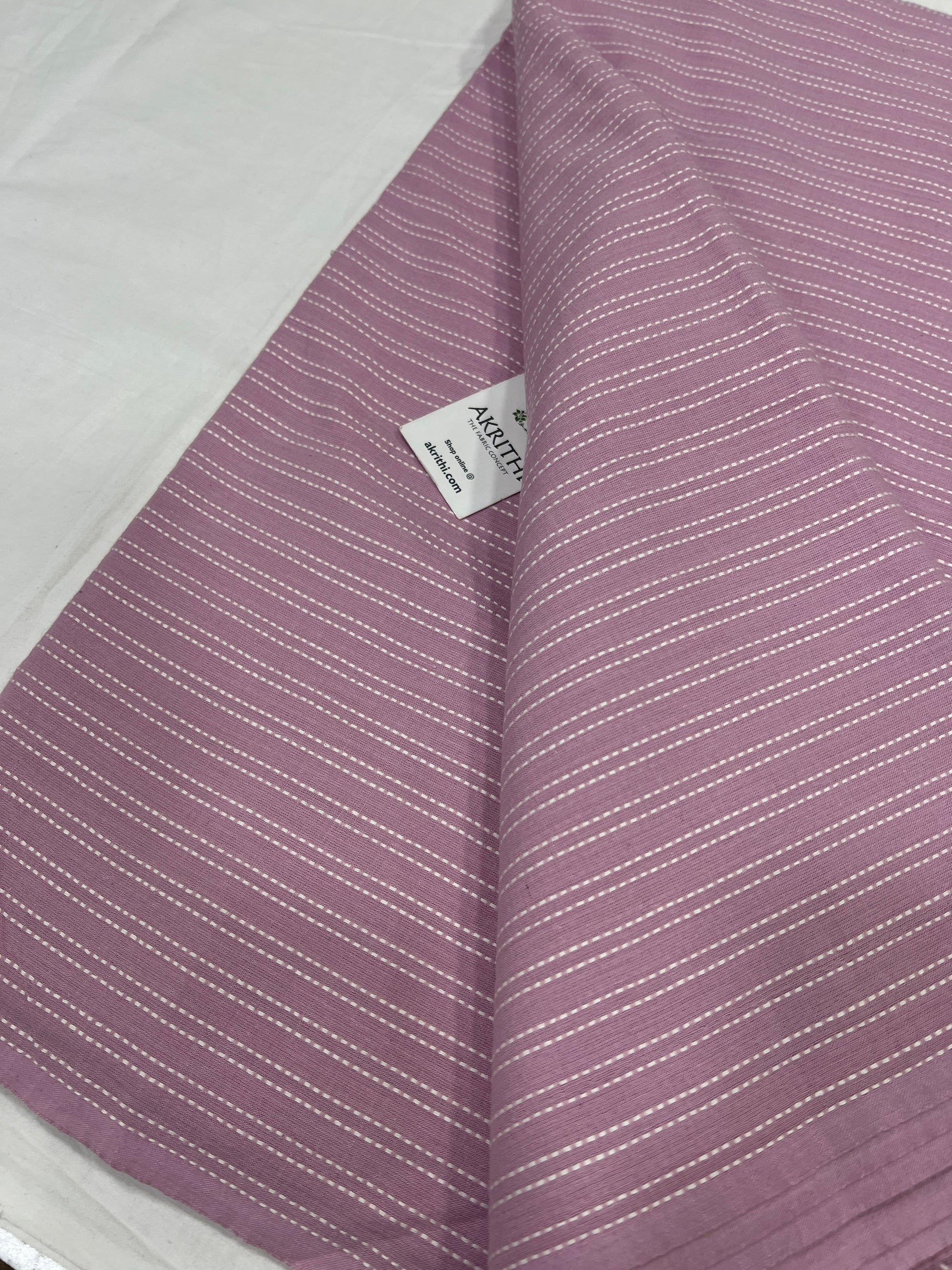 Handloom Woven pure cotton fabric 85 CM CUT
