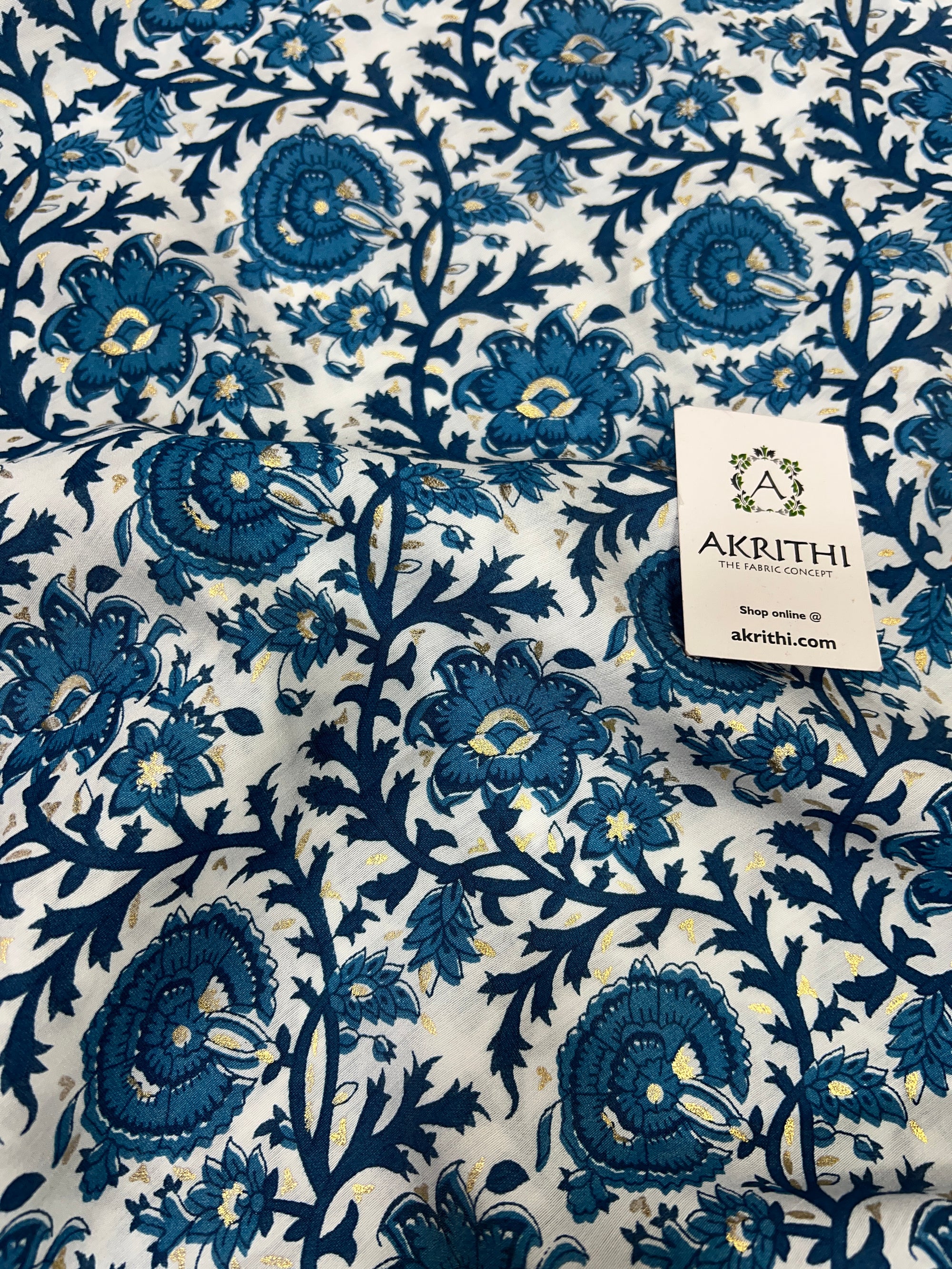 Printed viscose silk fabric