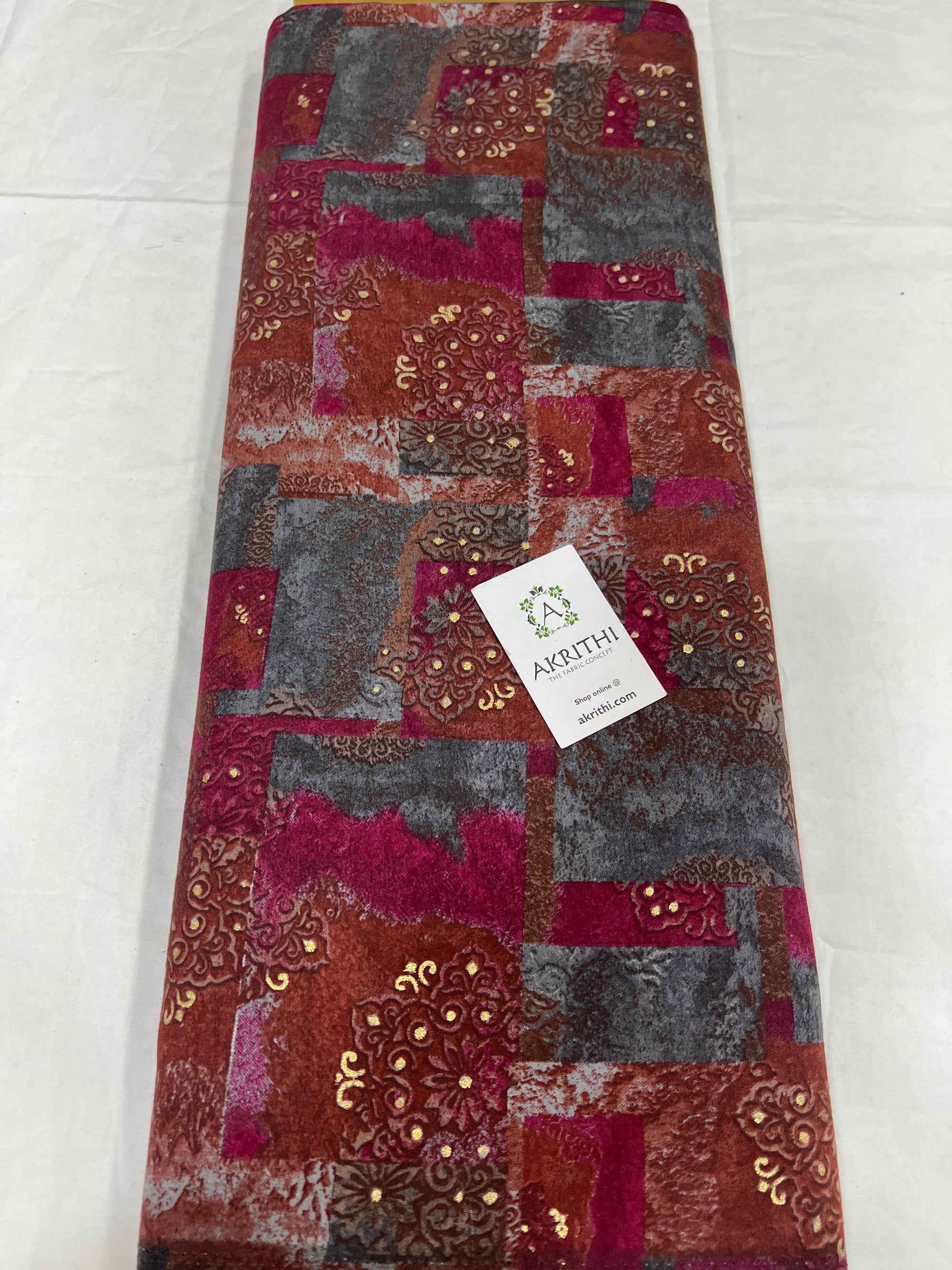 Printed viscose silk fabric