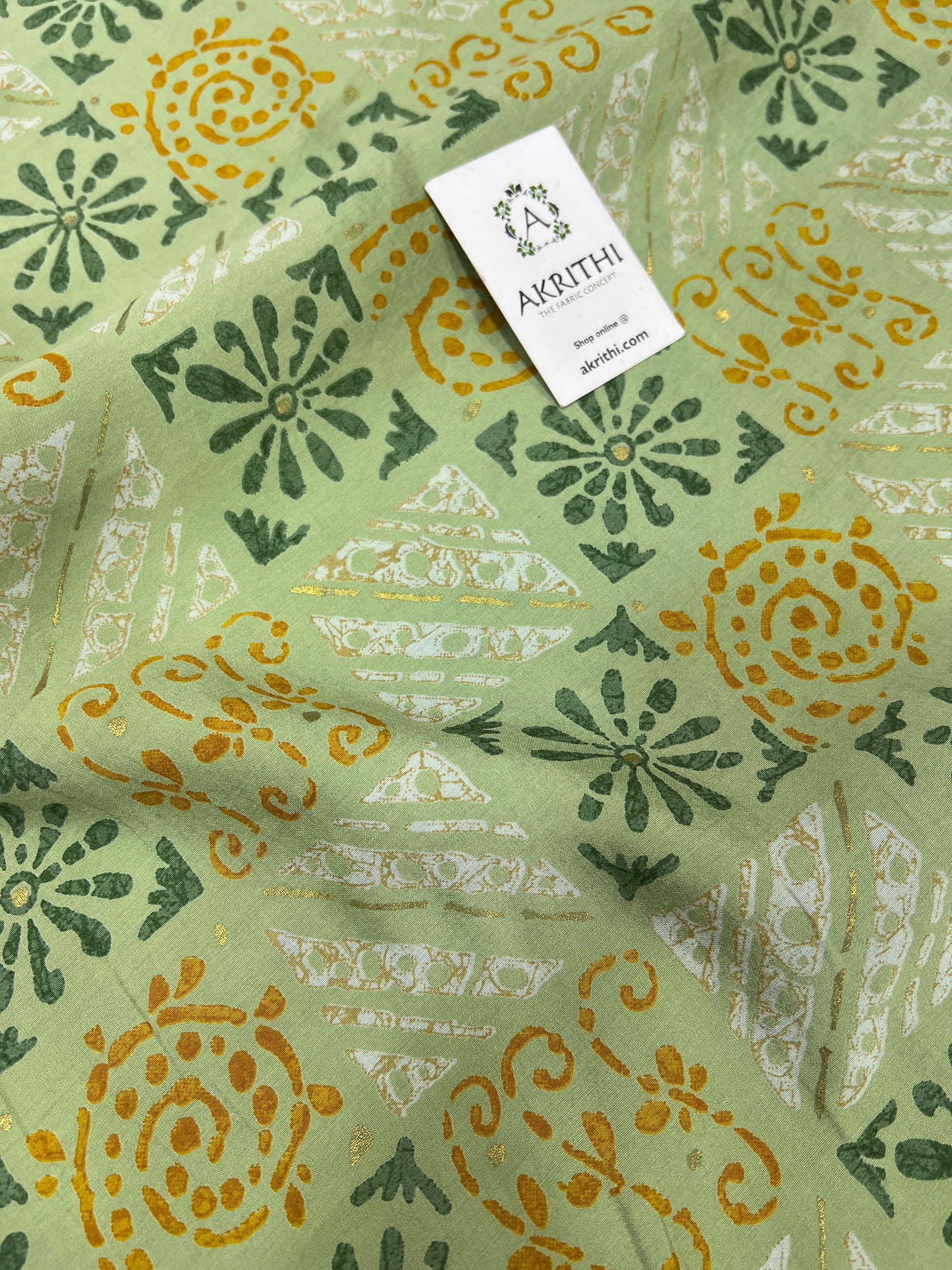 Printed viscose silk fabric