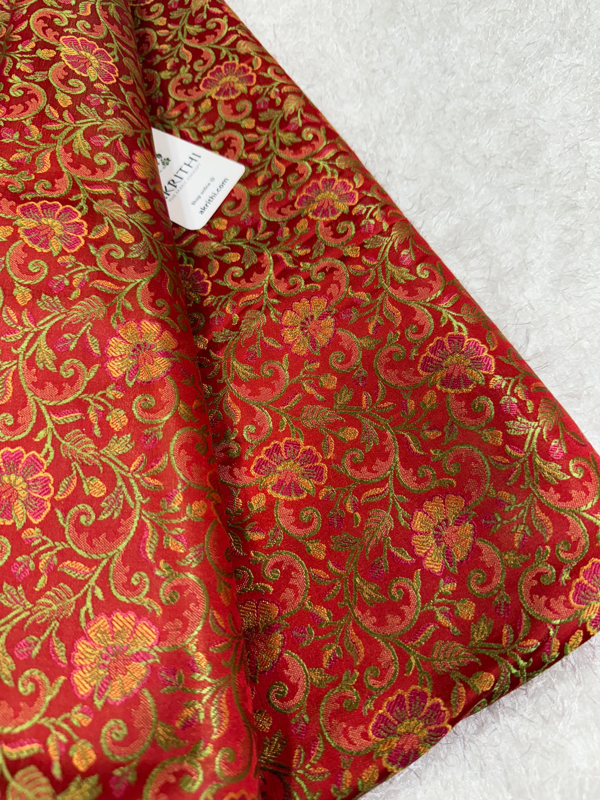 Pure Banarasi brocade fabric