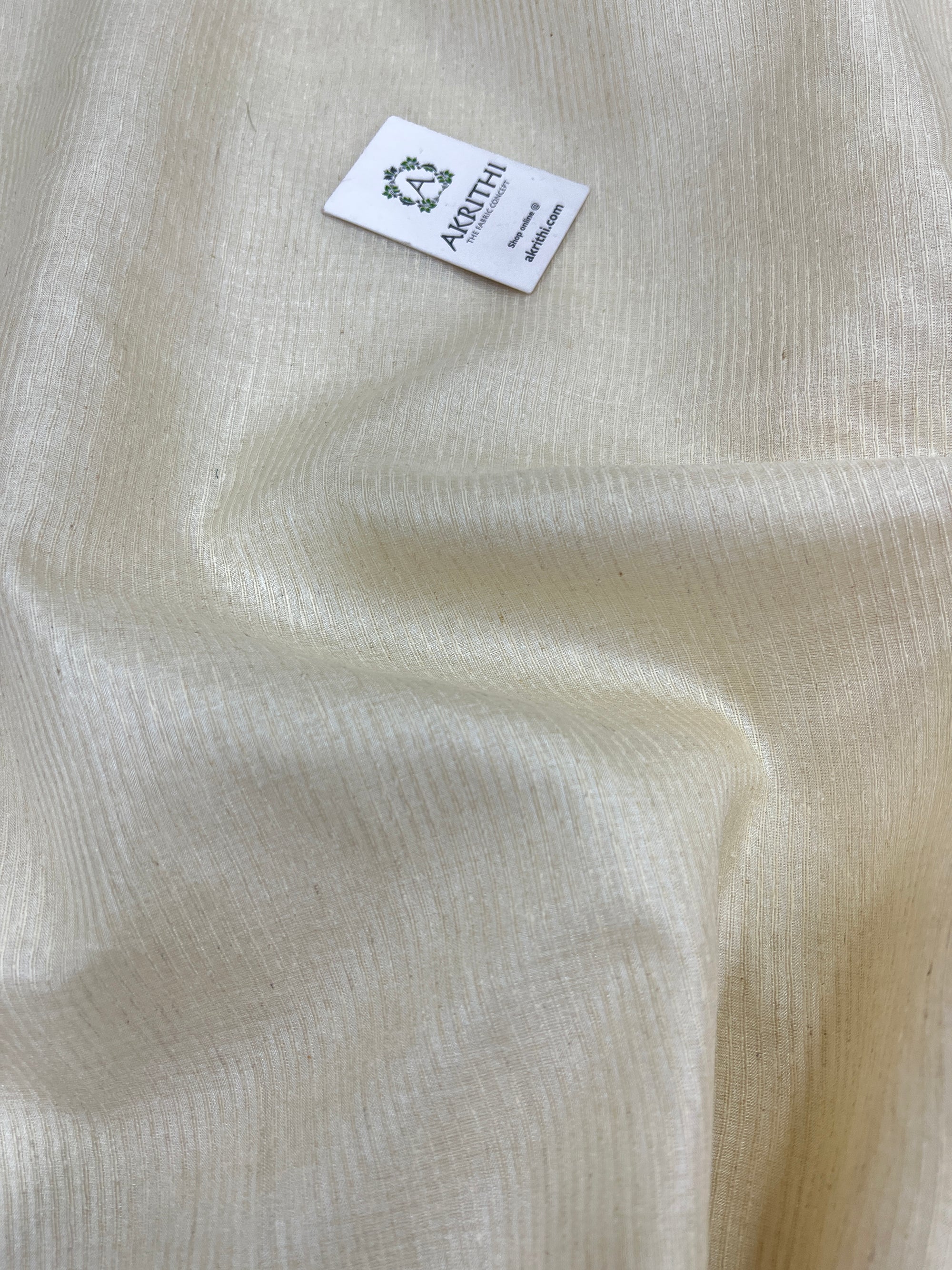 DYEABLE STRIPED PURE TUSSAR SILK FABRIC