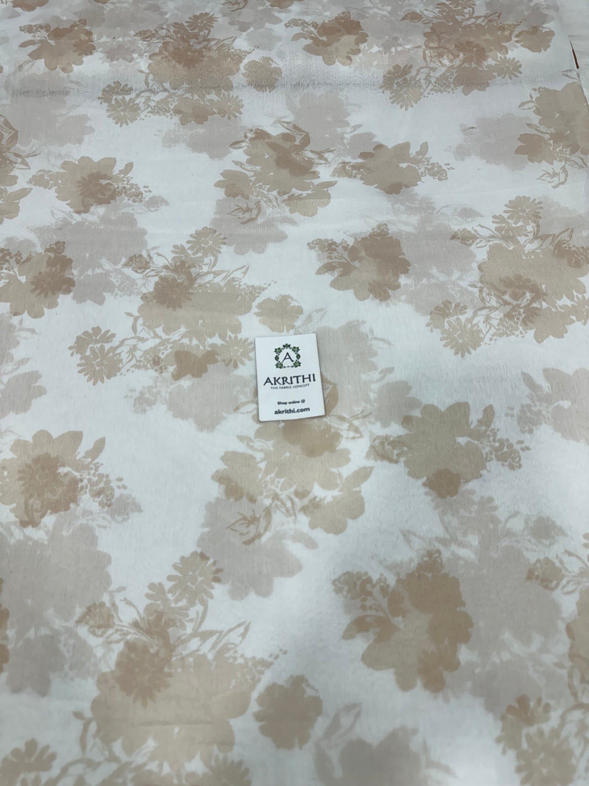 Digital floral printed chiffon fabric
