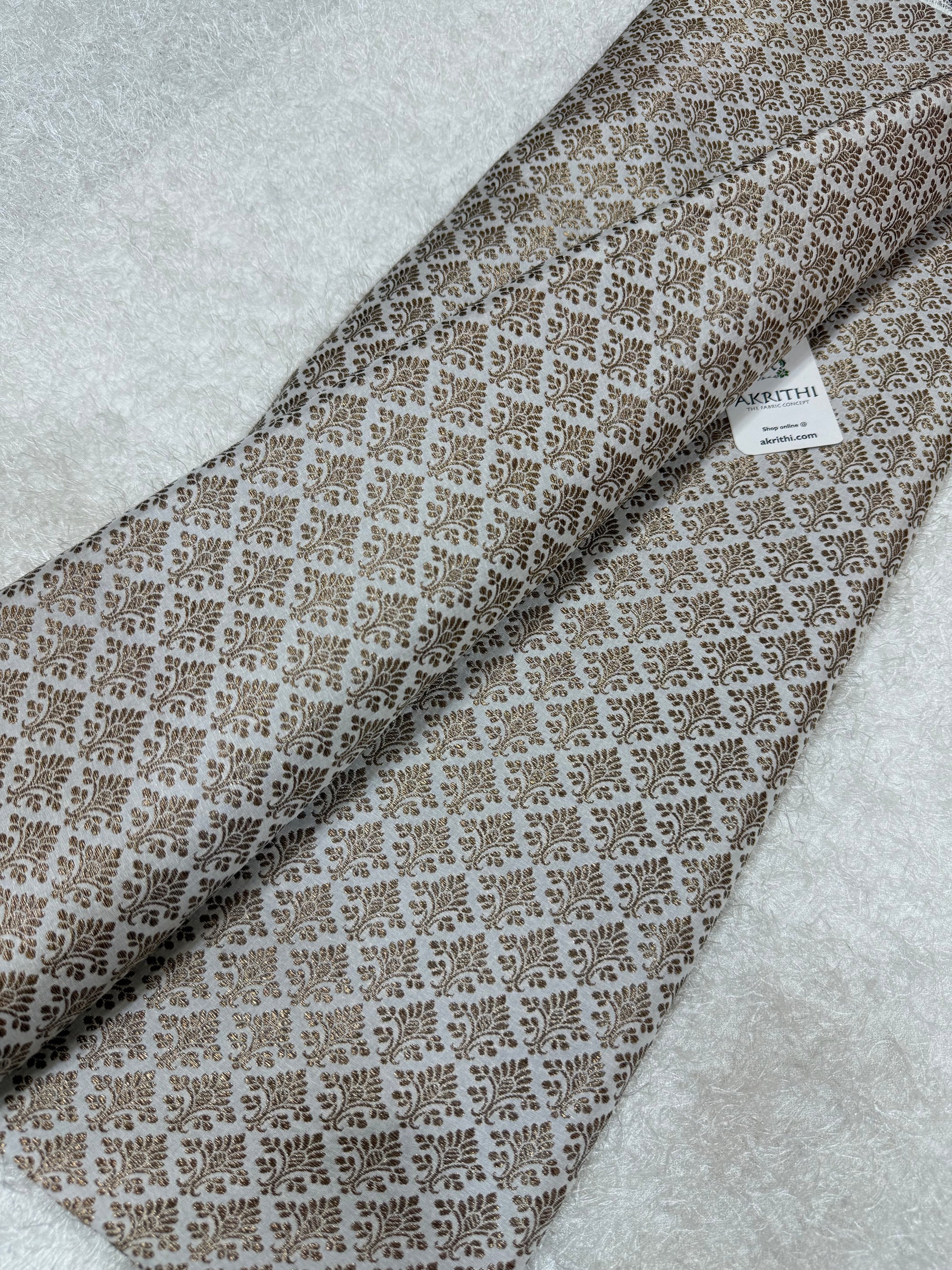 Pure silk Handloom Banarasi brocade fabric