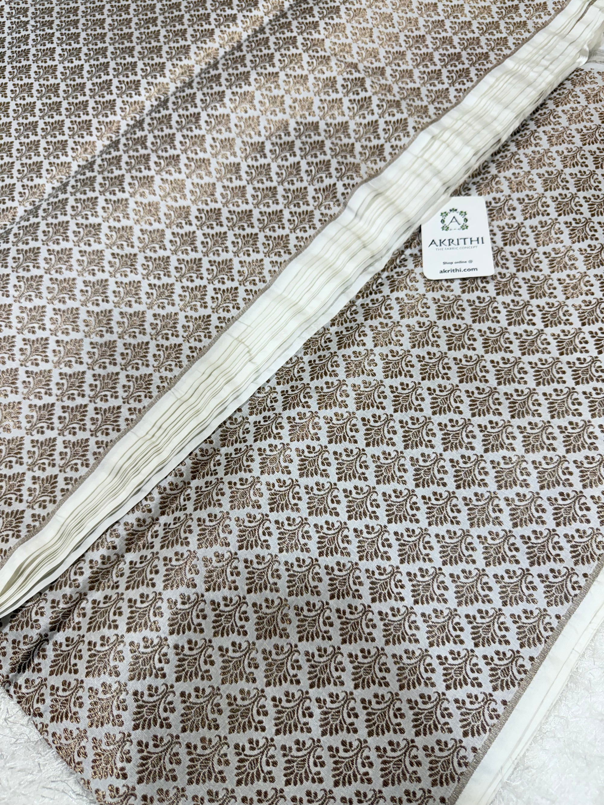 Pure silk Handloom Banarasi brocade fabric
