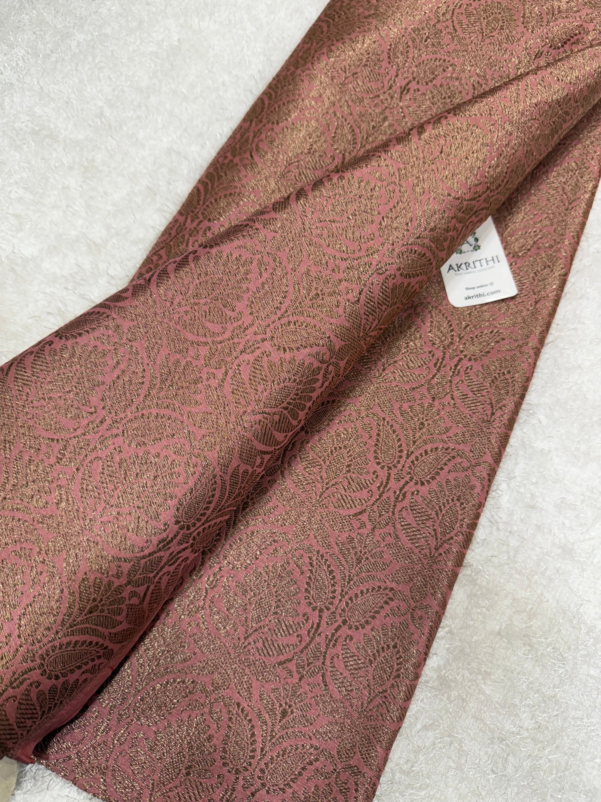 Pure silk Handloom Banarasi brocade fabric