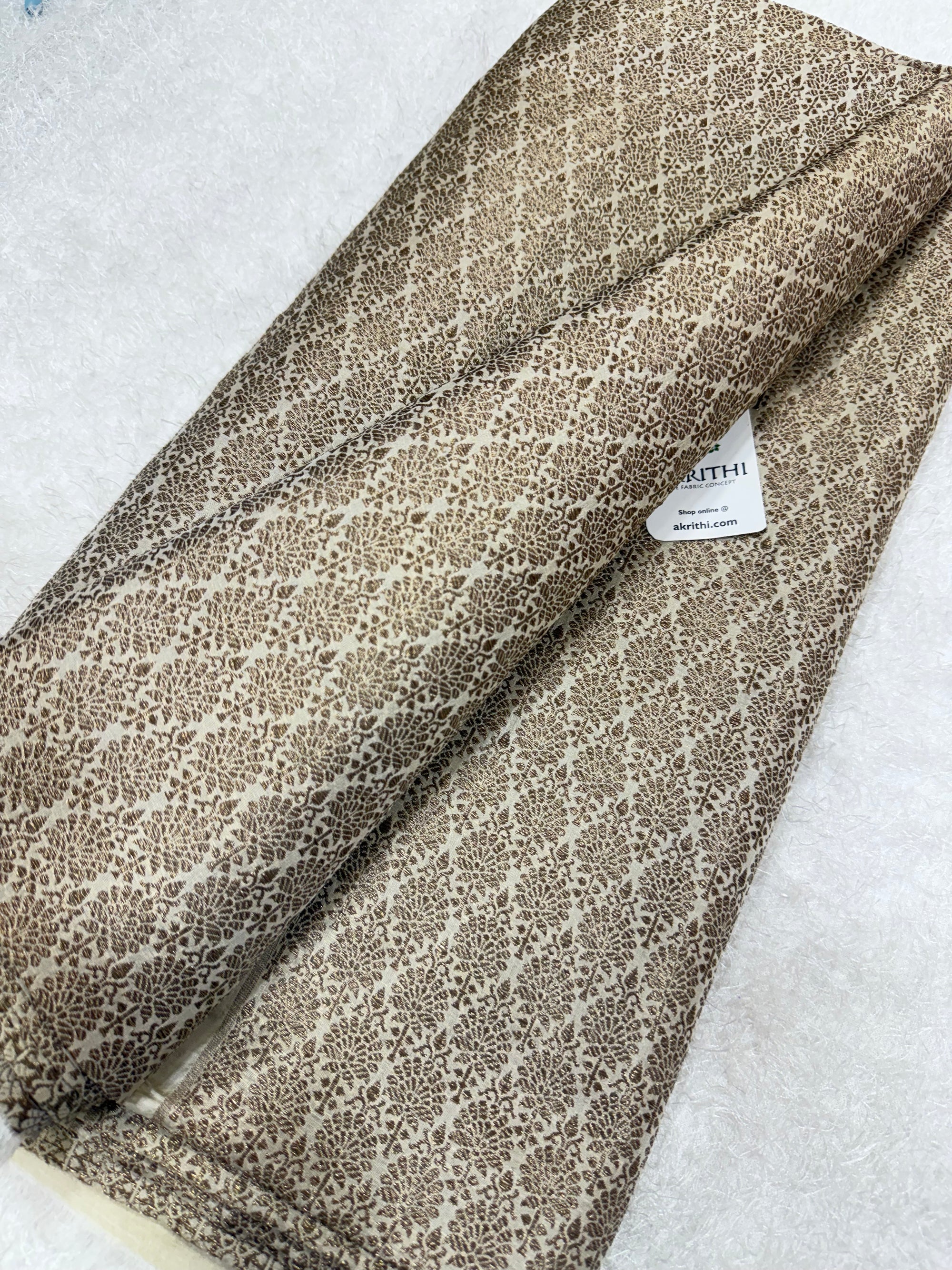 Pure silk Handloom Banarasi brocade fabric