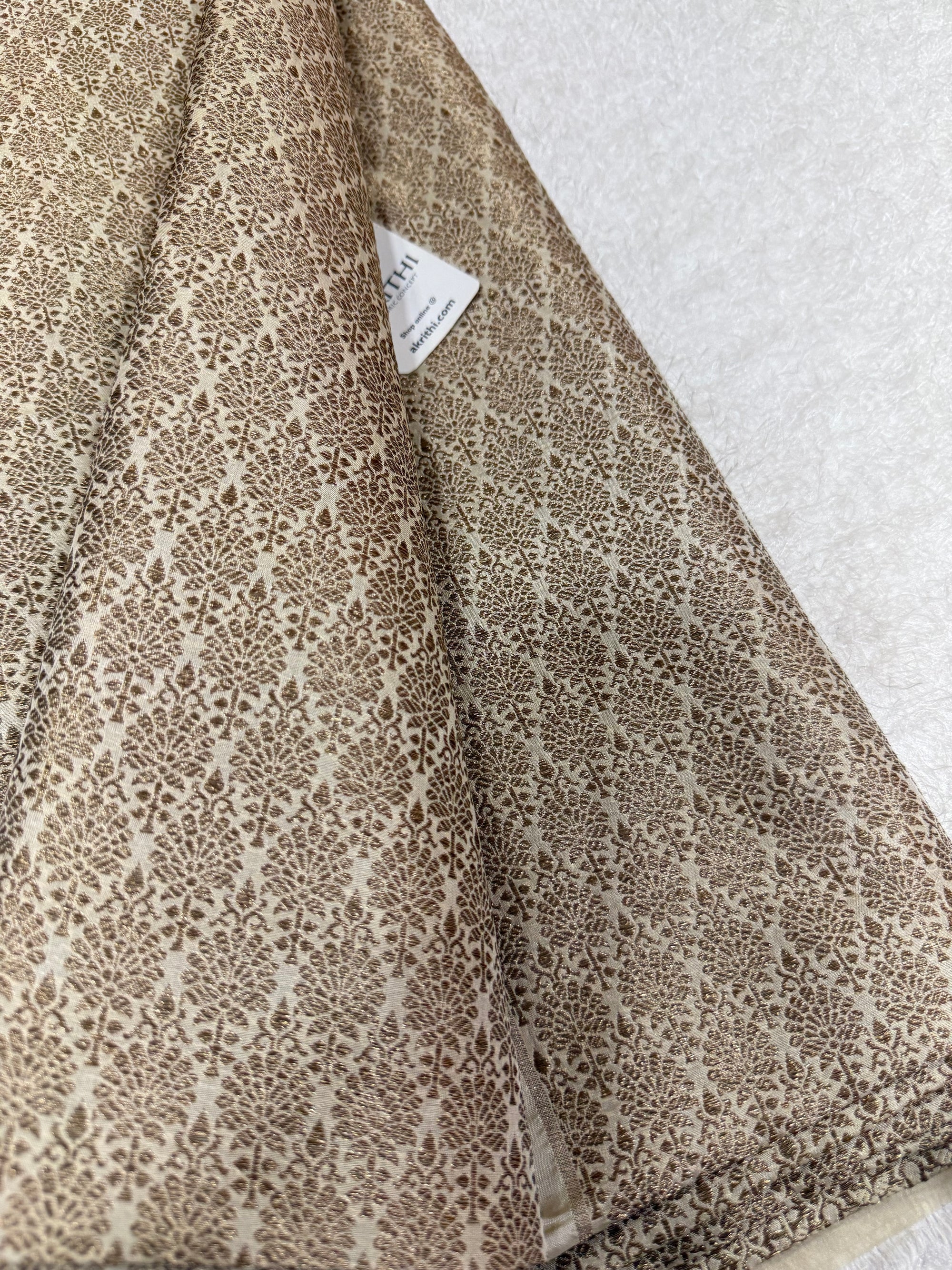 Pure silk Handloom Banarasi brocade fabric