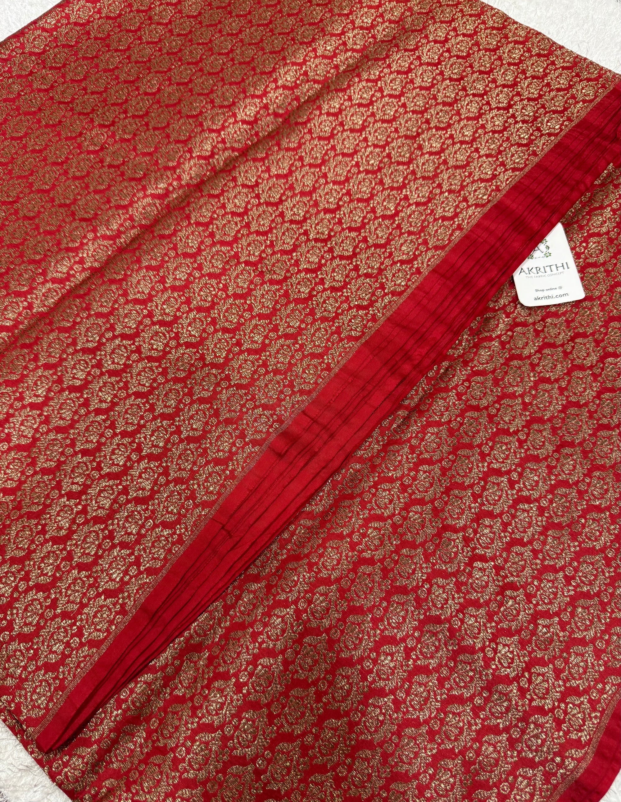 Pure silk Handloom Banarasi brocade fabric
