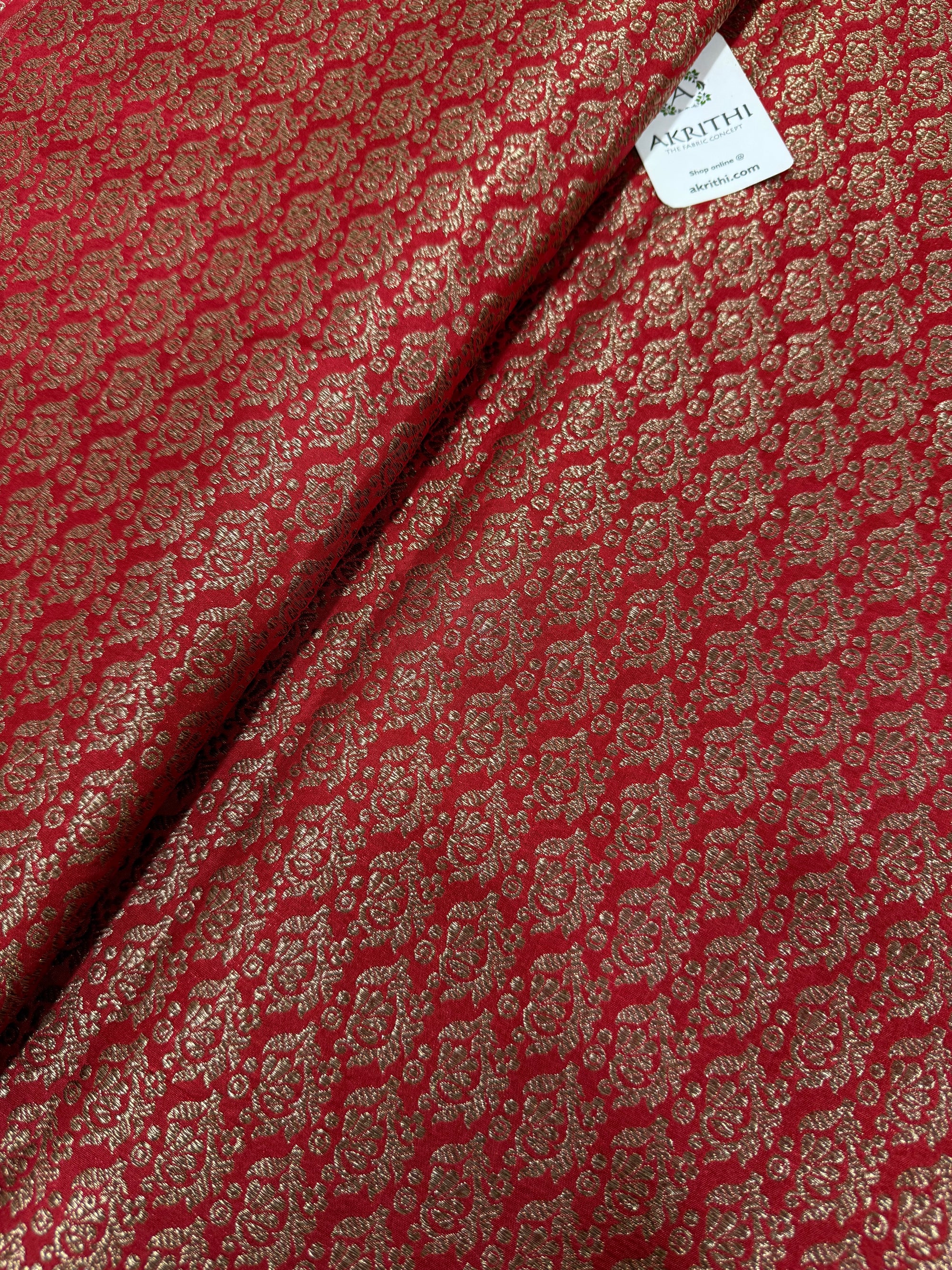 Pure silk Handloom Banarasi brocade fabric
