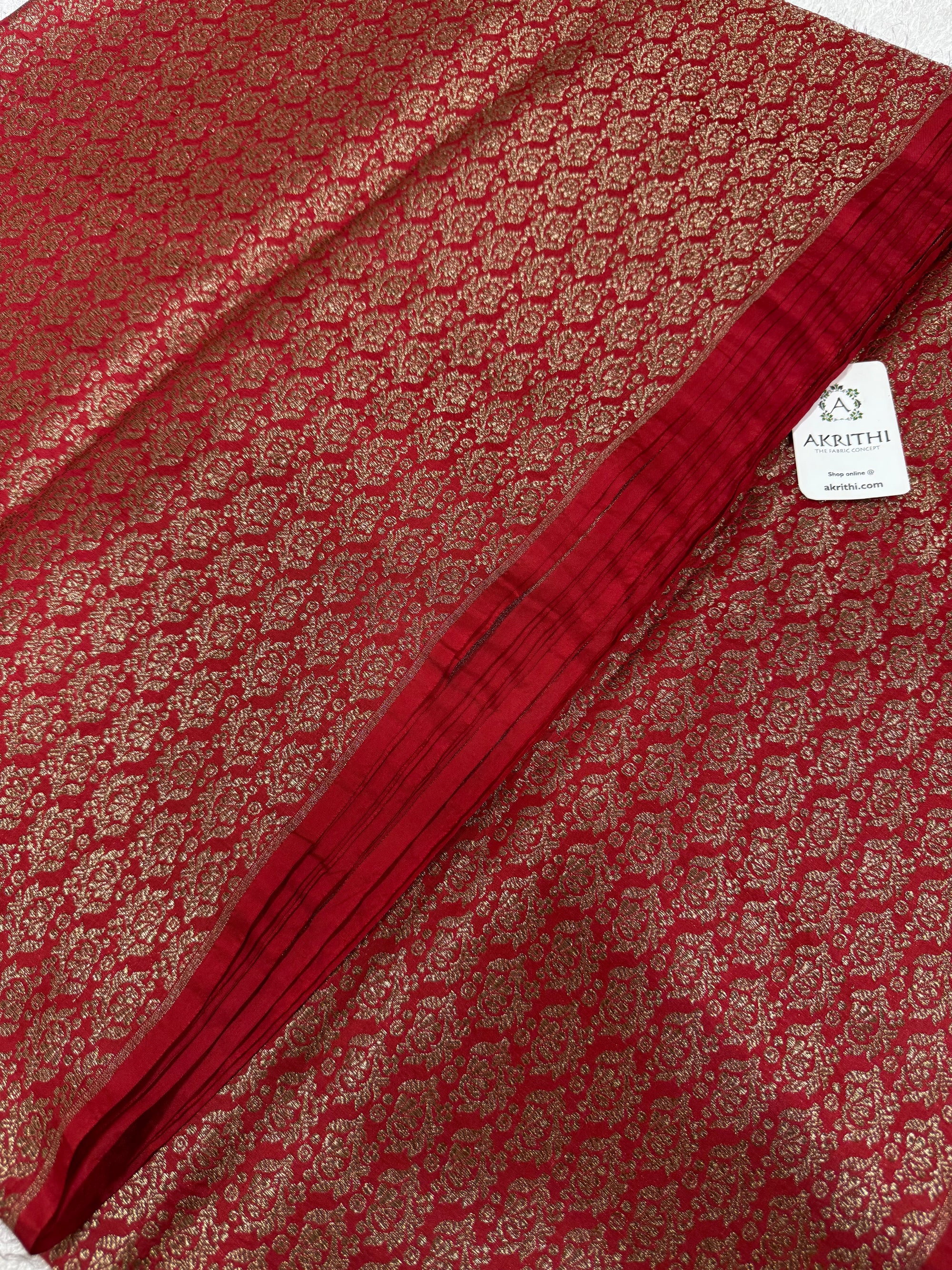 Pure silk Handloom Banarasi brocade fabric