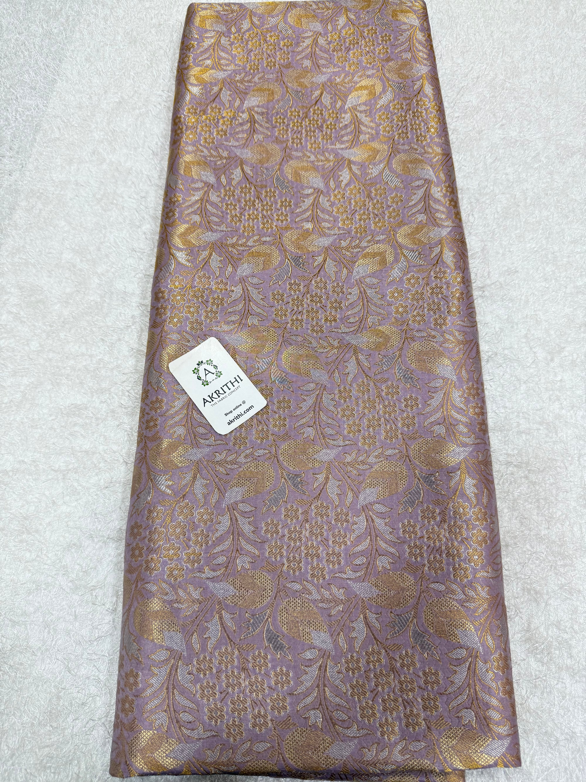 Pure silk Handloom Banarasi brocade fabric