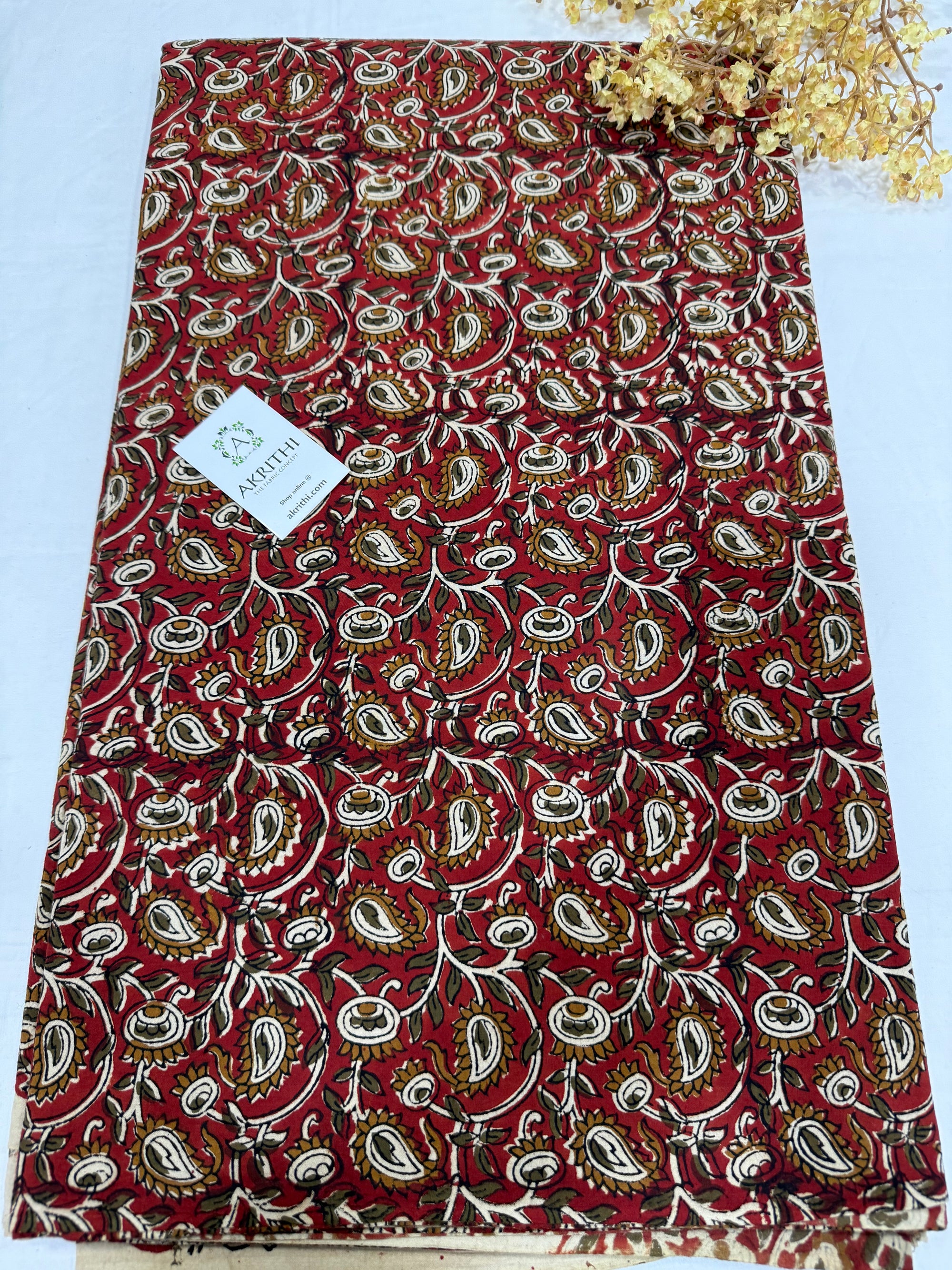 Hand block pure cotton fabric