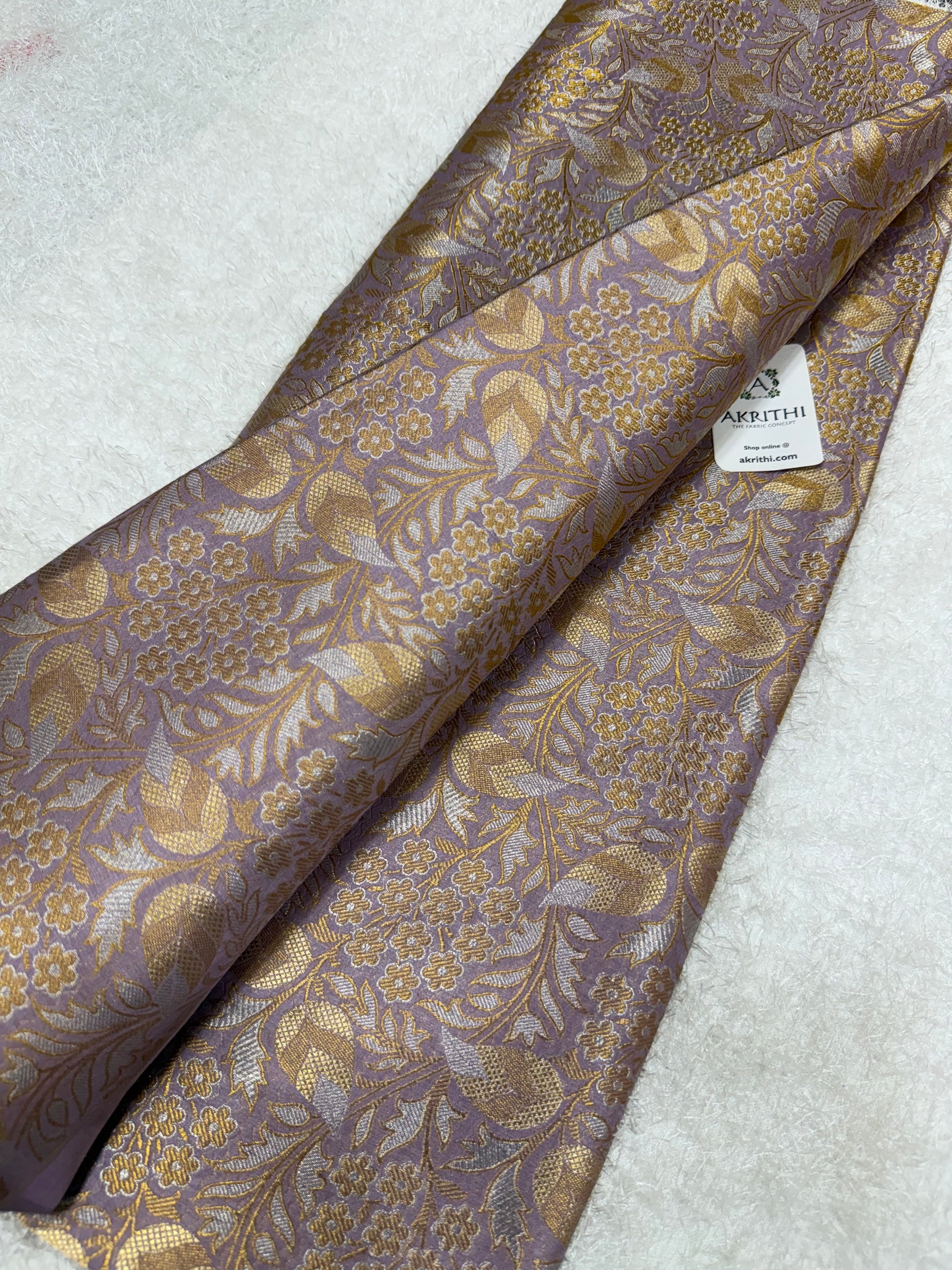 Pure silk Handloom Banarasi brocade fabric