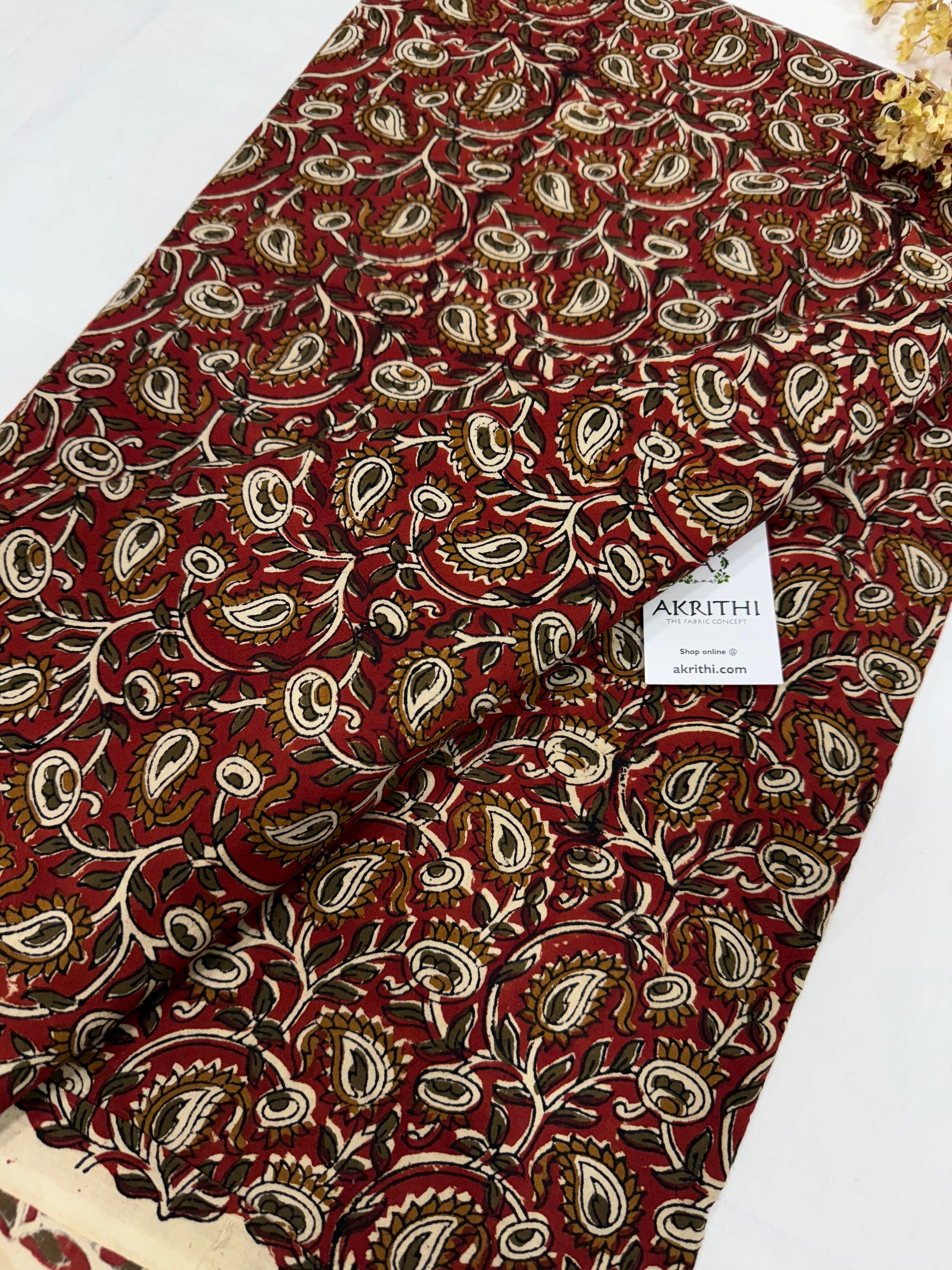 Hand block pure cotton fabric