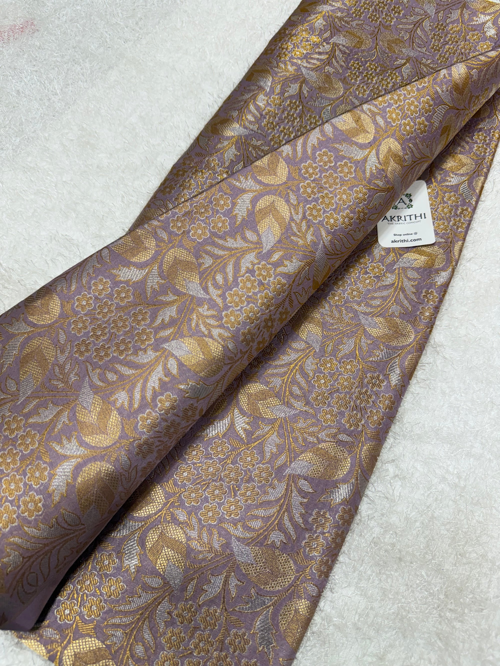 Pure silk Handloom Banarasi brocade fabric