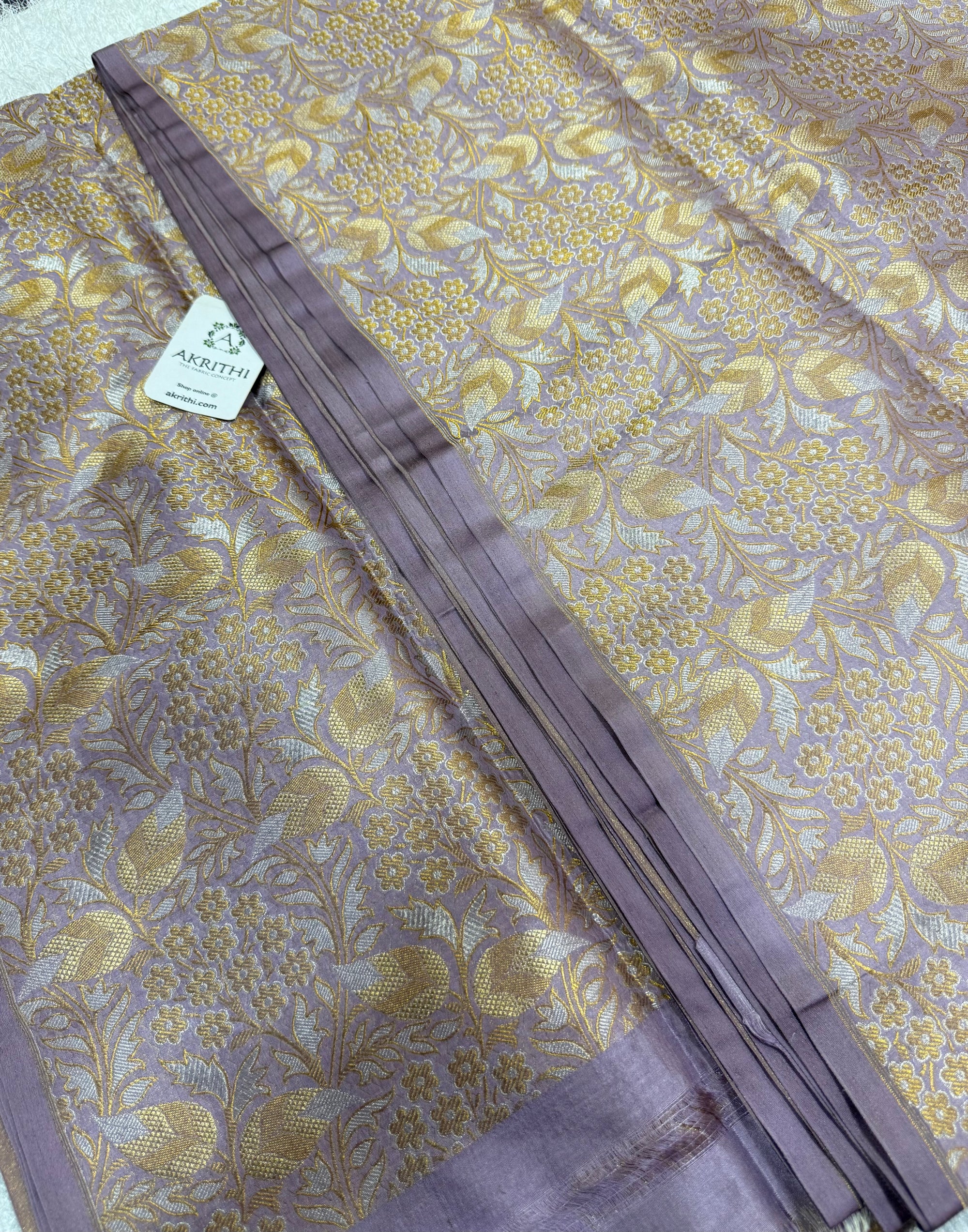 Pure silk Handloom Banarasi brocade fabric