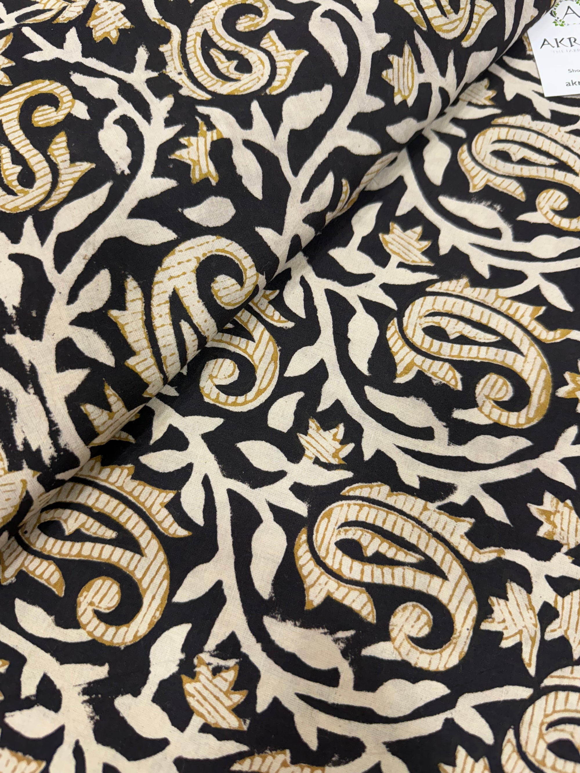 Hand block pure cotton fabric