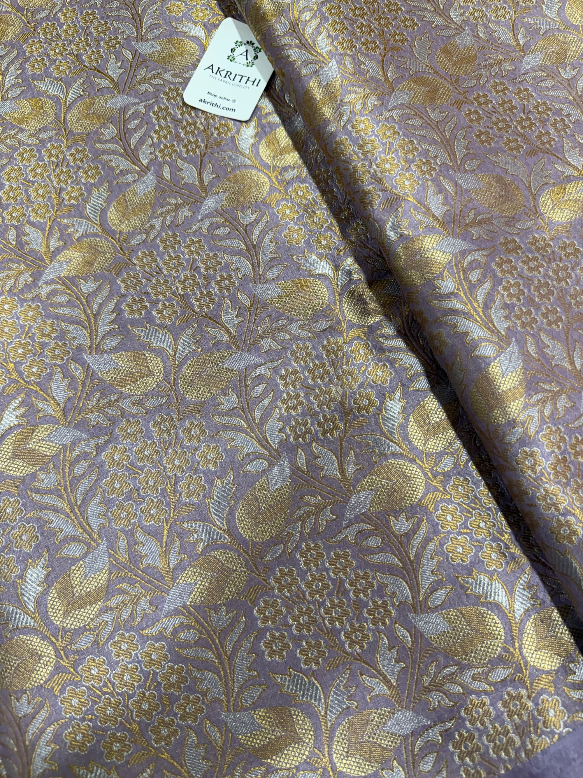 Pure silk Handloom Banarasi brocade fabric