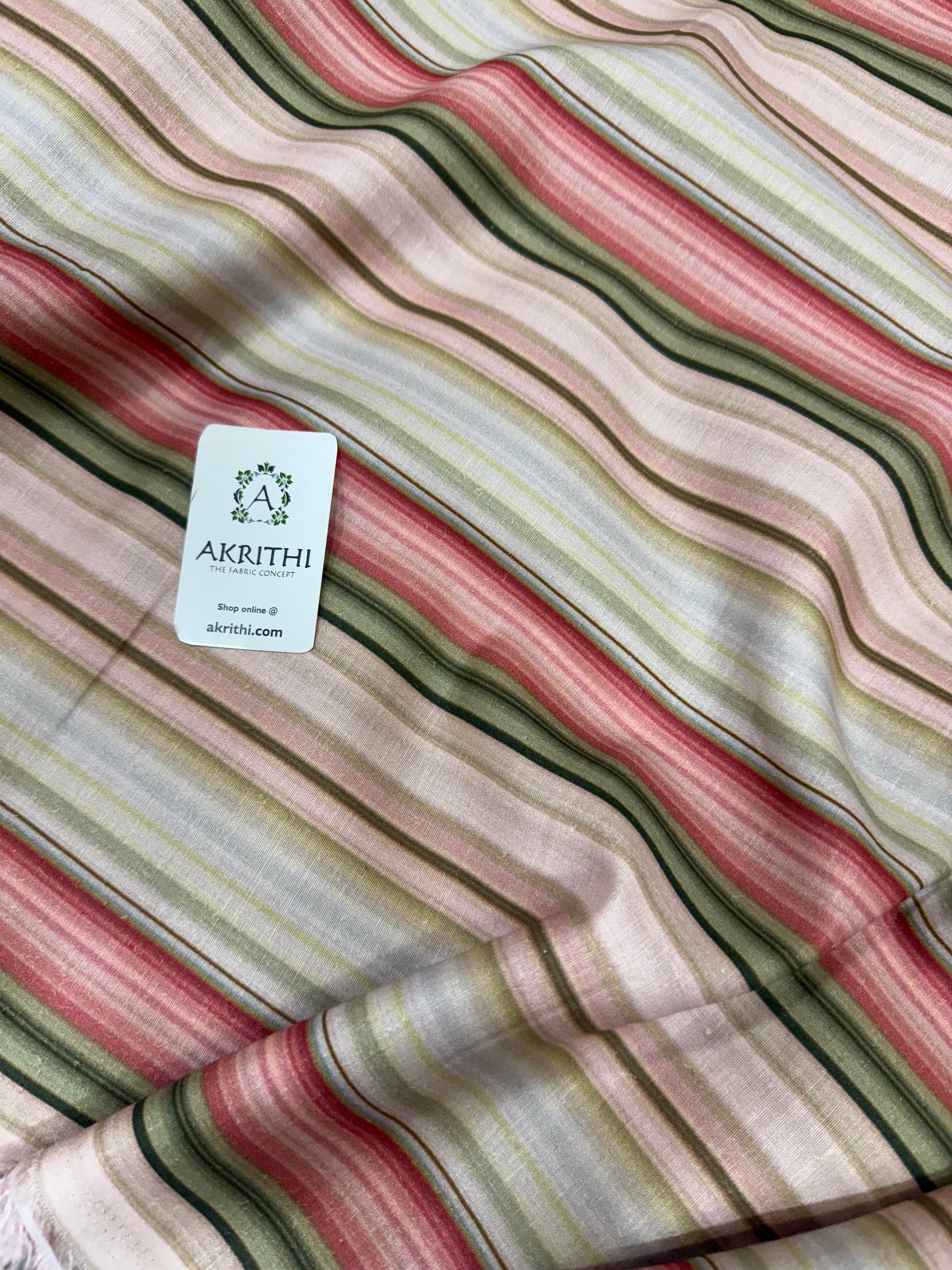 Digital Printed pure linen cotton fabric