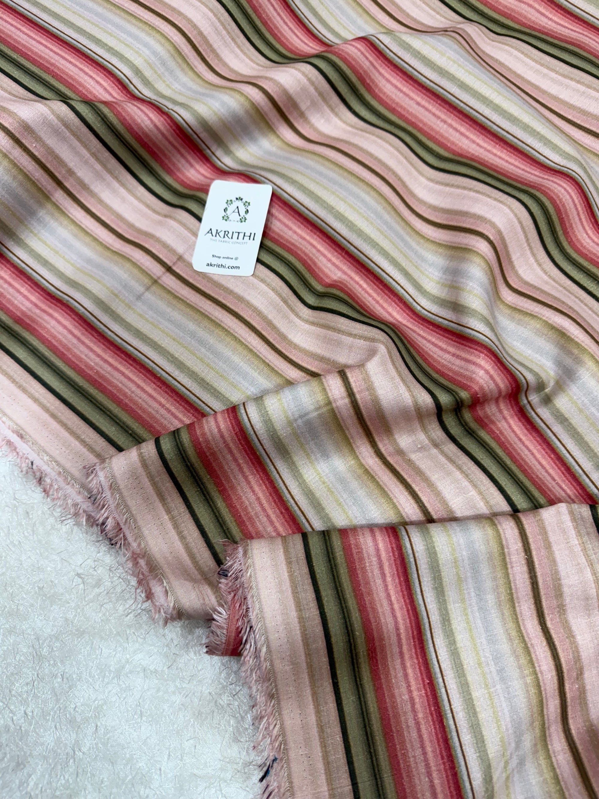 Digital Printed pure linen cotton fabric