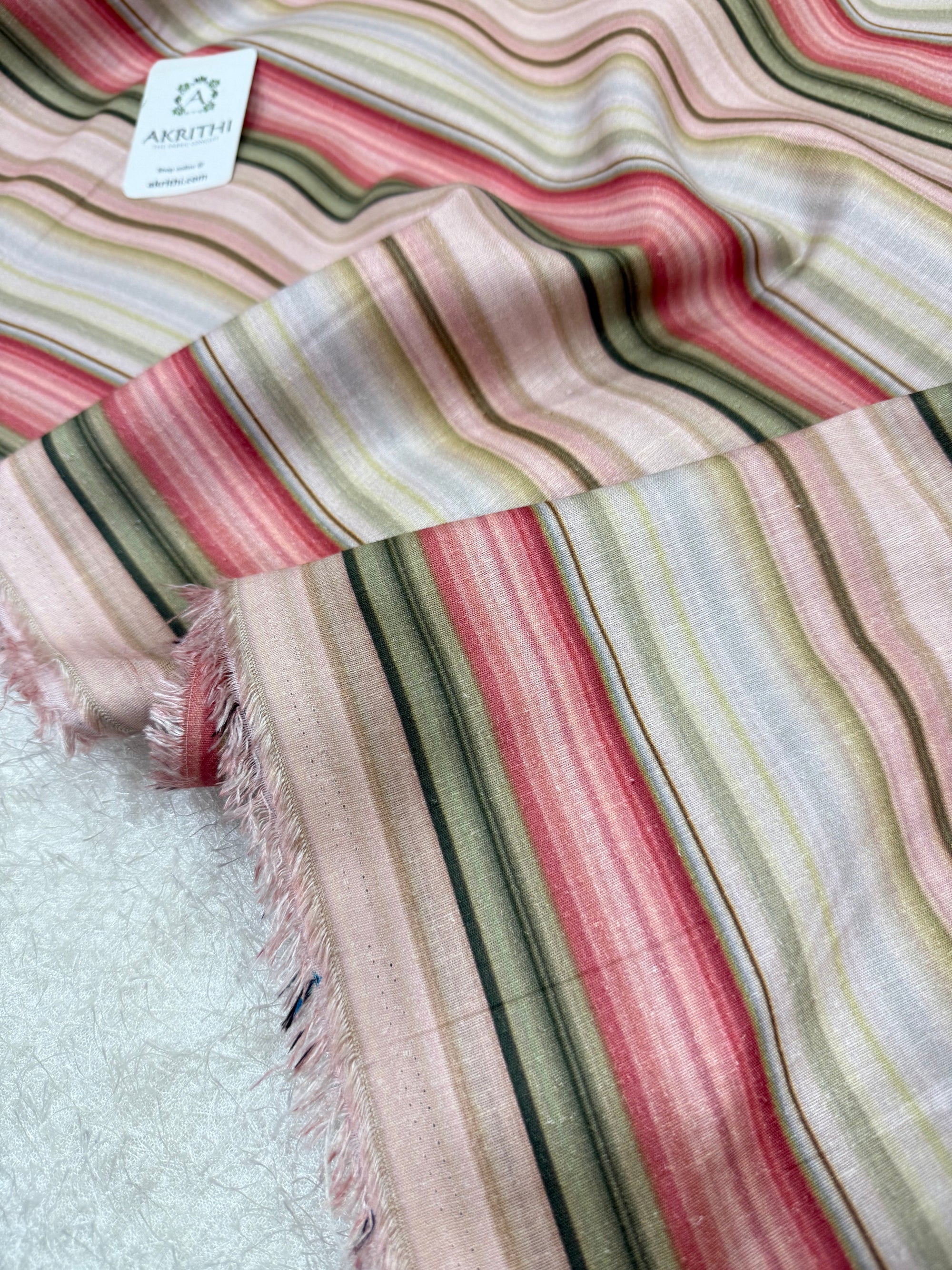 Digital Printed pure linen cotton fabric
