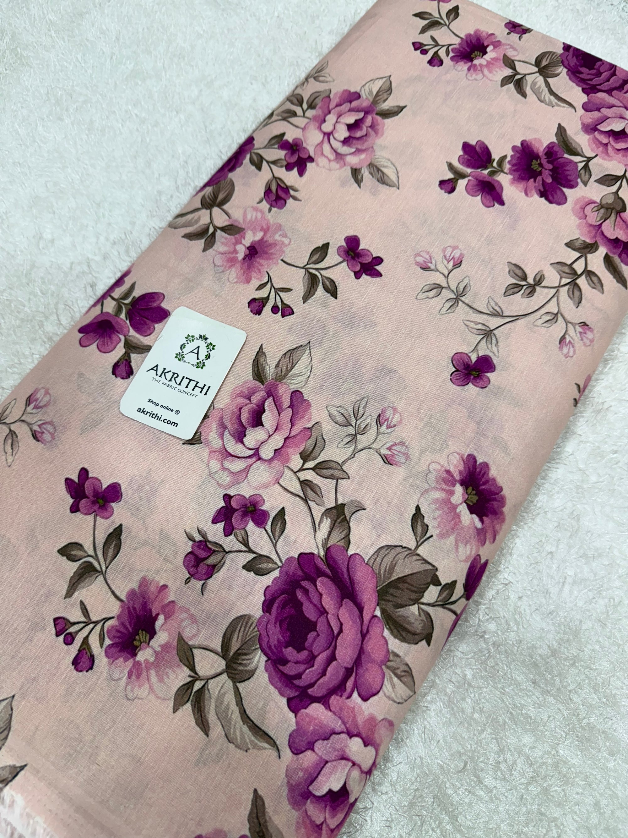 Digital Printed pure linen cotton fabric