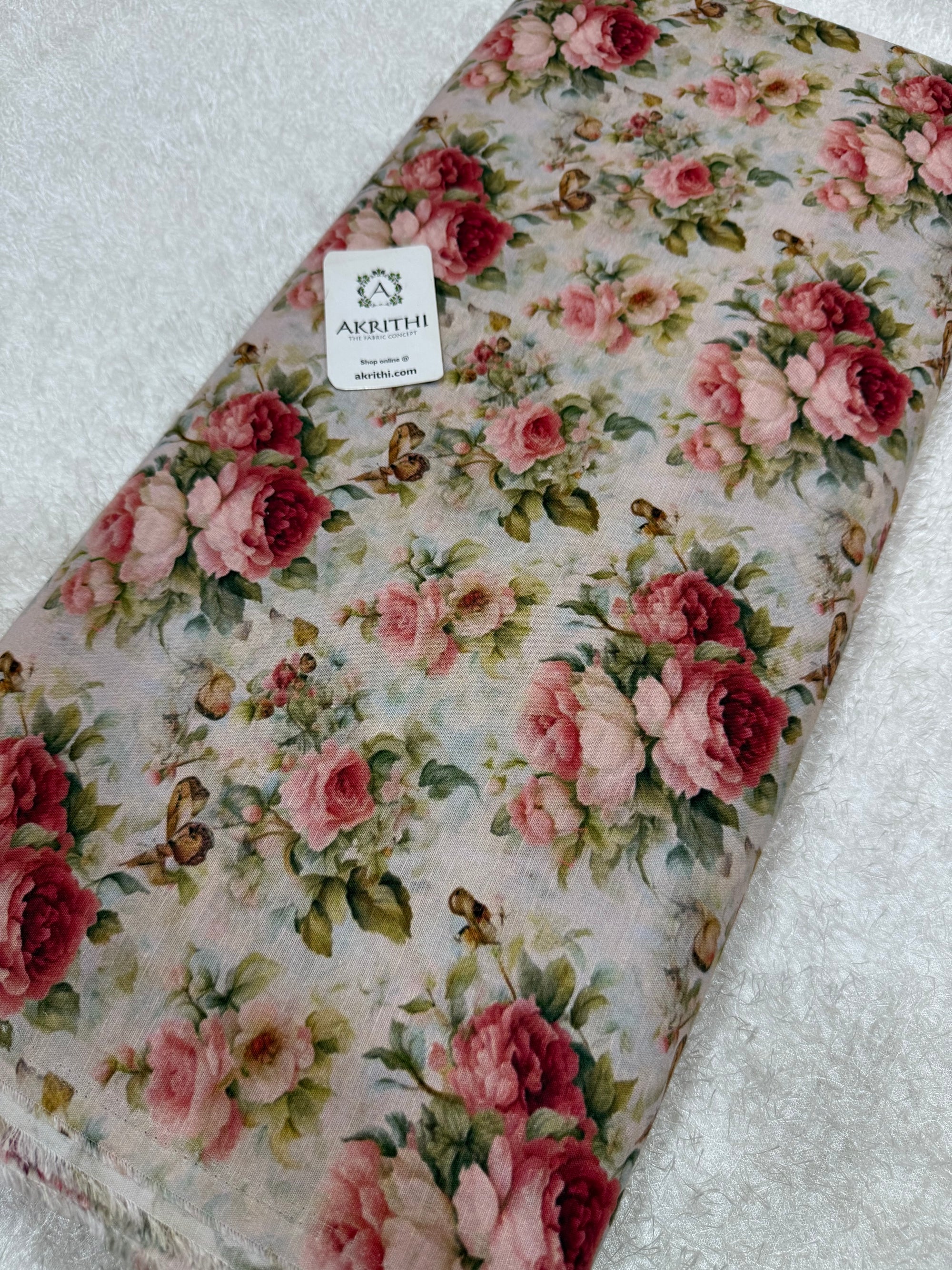 Digital Printed pure linen cotton fabric