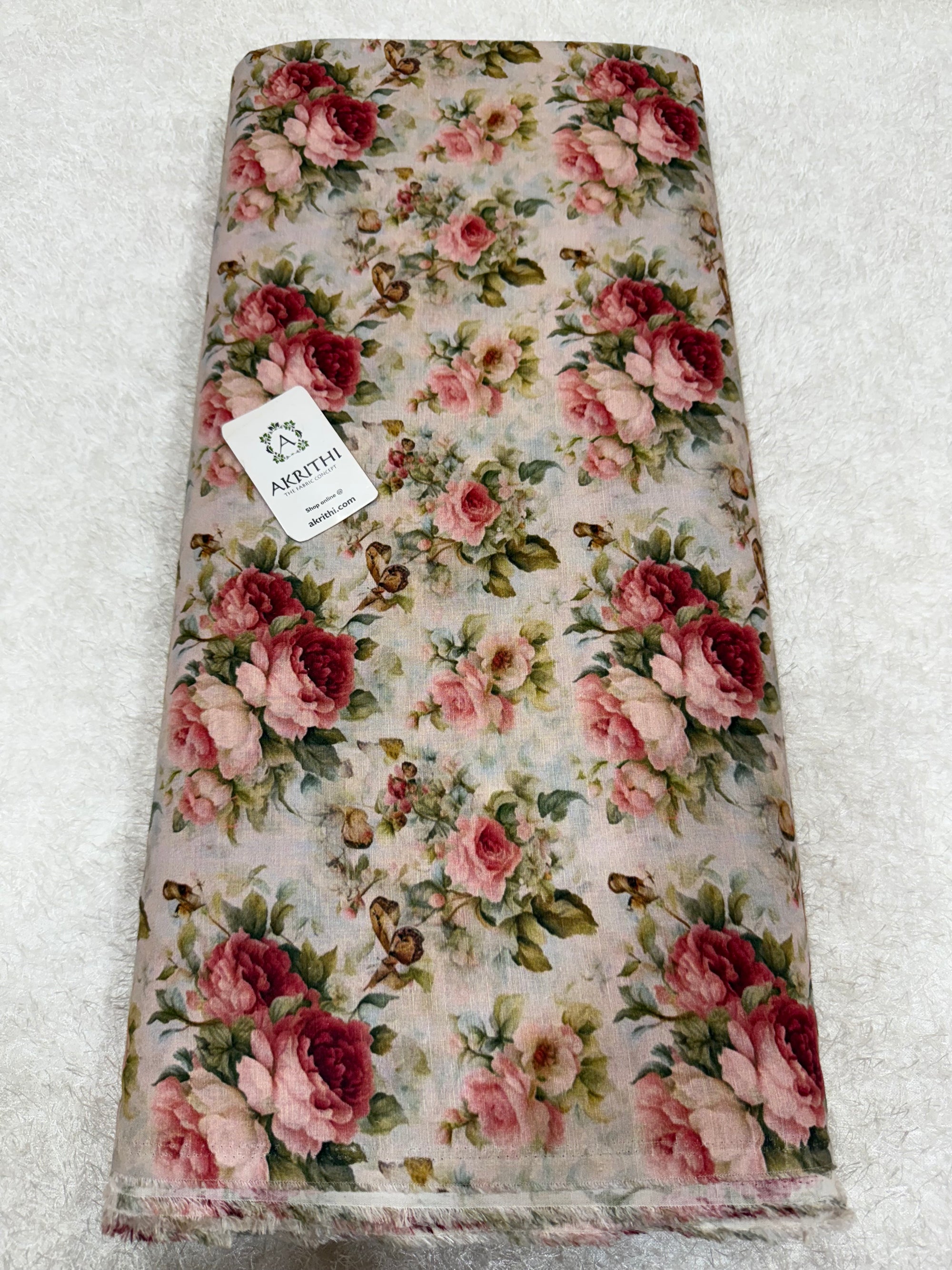 Digital Printed pure linen cotton fabric