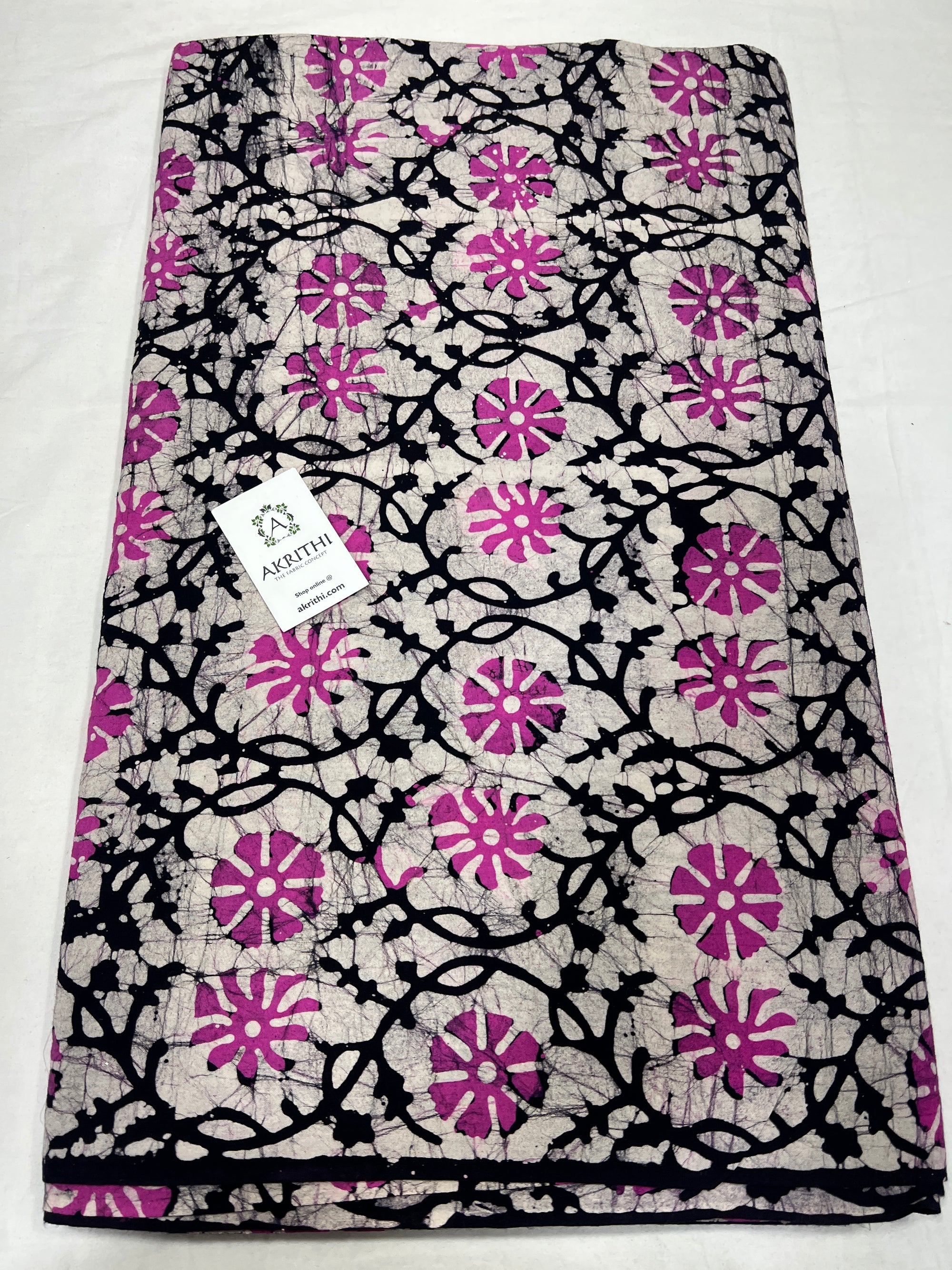 Batik printed pure cotton fabric